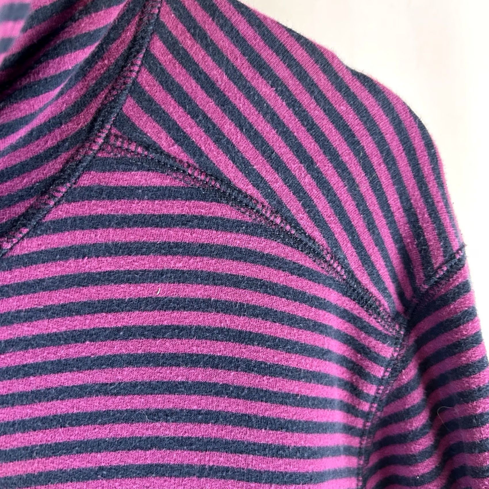 Vintage VINTAGE LL Bean Womens Jacket Hooded Striped Full Snap Front Purple Navy L Regular Size Large Womens Size L / US 10 / IT 46 - 6 Thumbnail