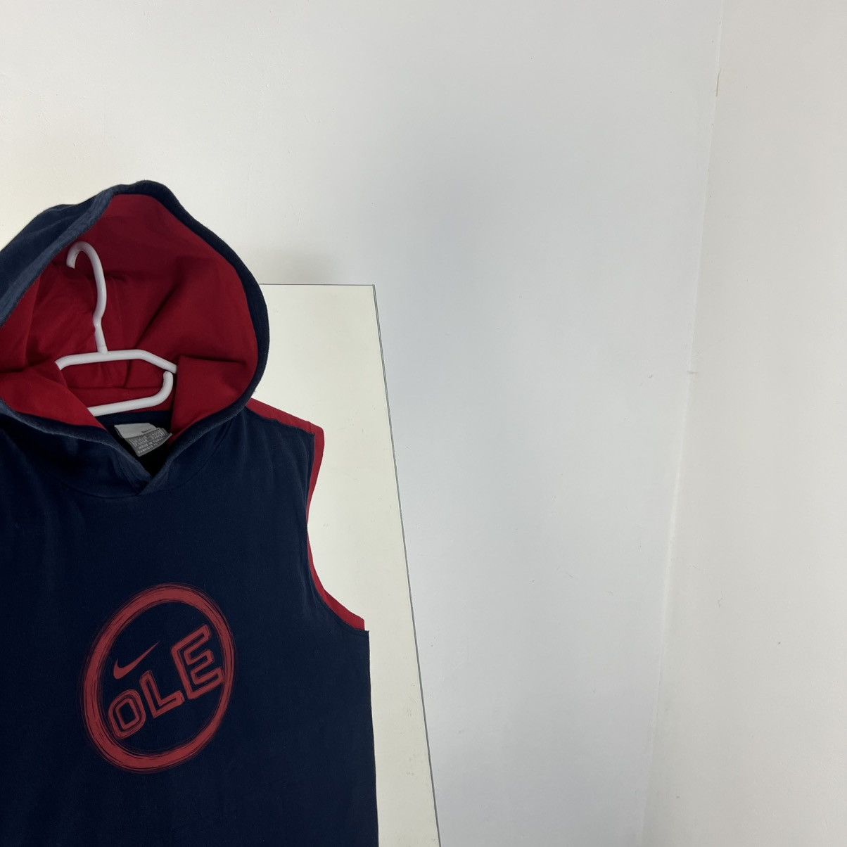 Nike Vintage Y2K Nike Football Big Logo Sleeveless Hoodie Size US S / EU 44-46 / 1 - 2 Thumbnail
