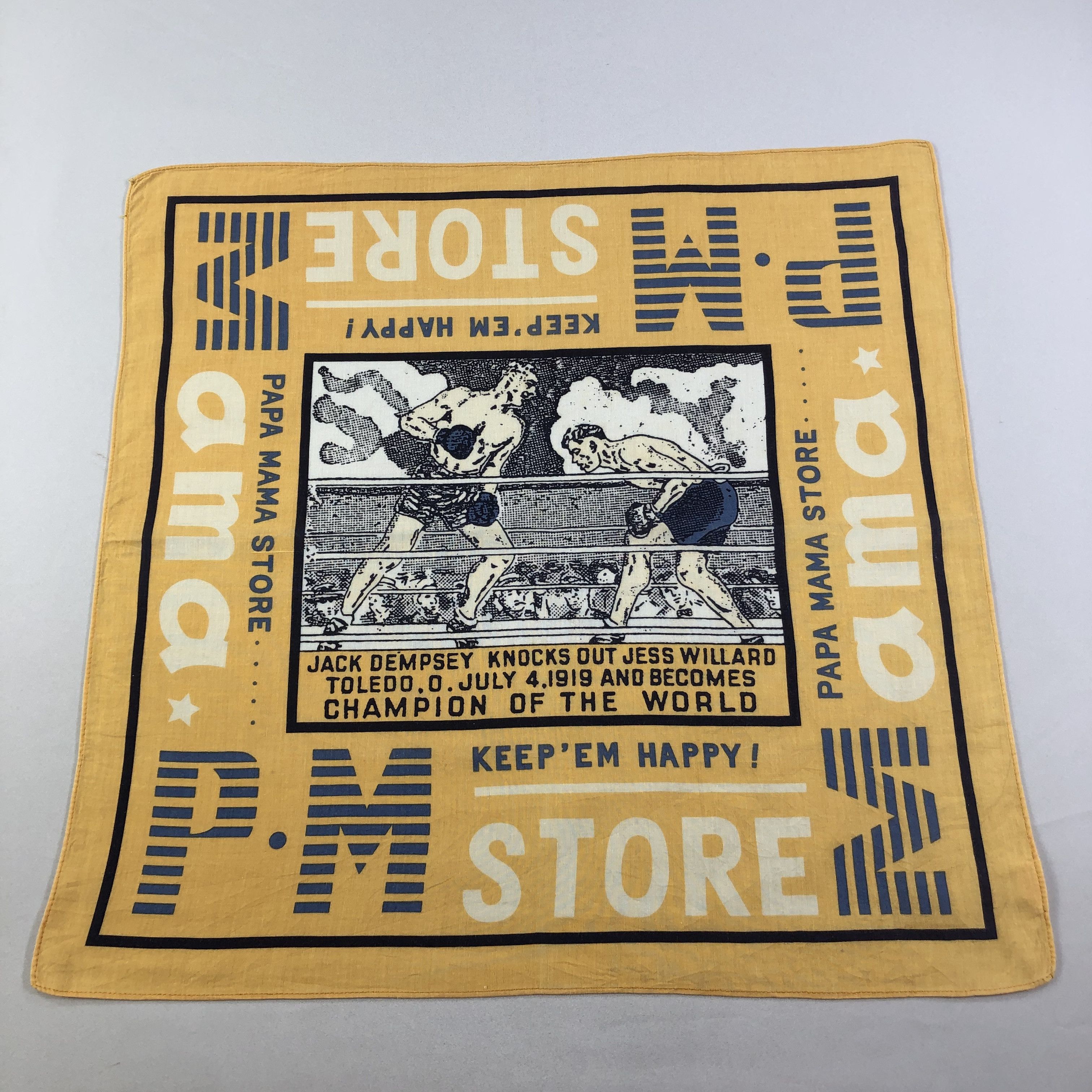 Vintage Papa Mama Store Handkerchief Neckerchief Bandana H1494 Size ONE SIZE - 1 Thumbnail