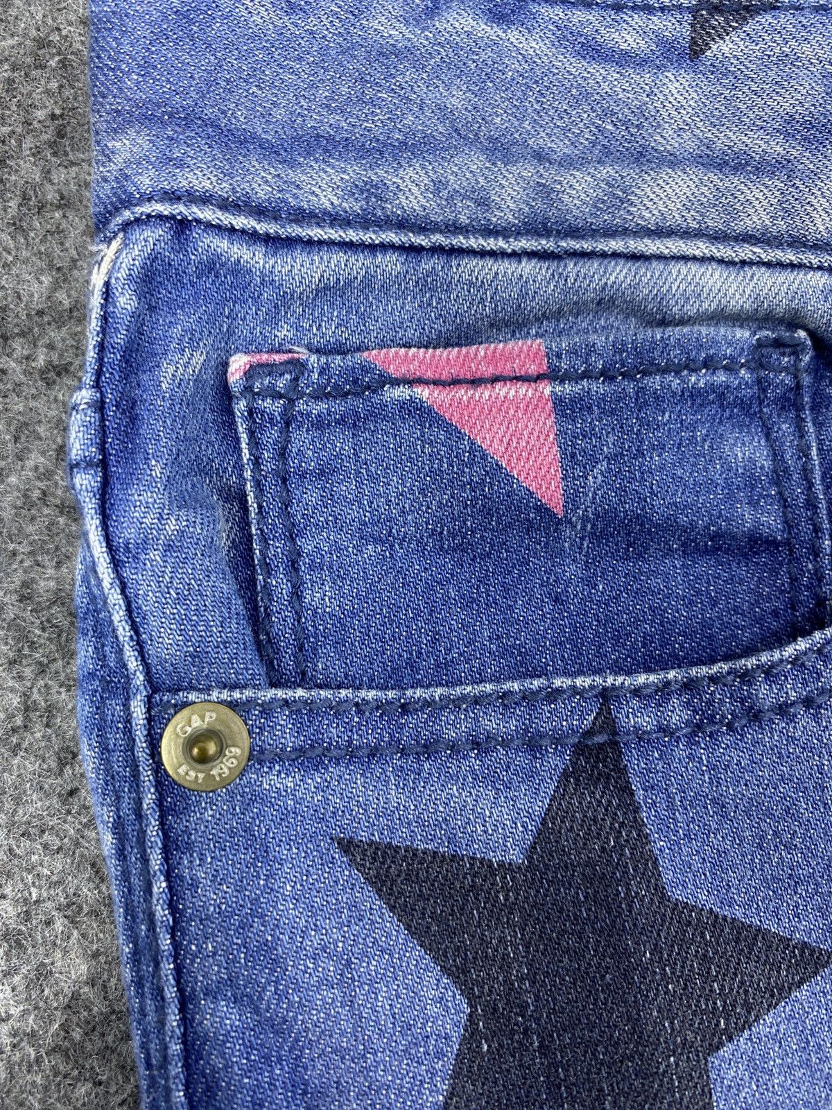 Gap × Jean × Vintage GAP High stretch Jegging Blue Wash Denim-J989 Size 28" / US 6 / IT 42 - 11 Thumbnail