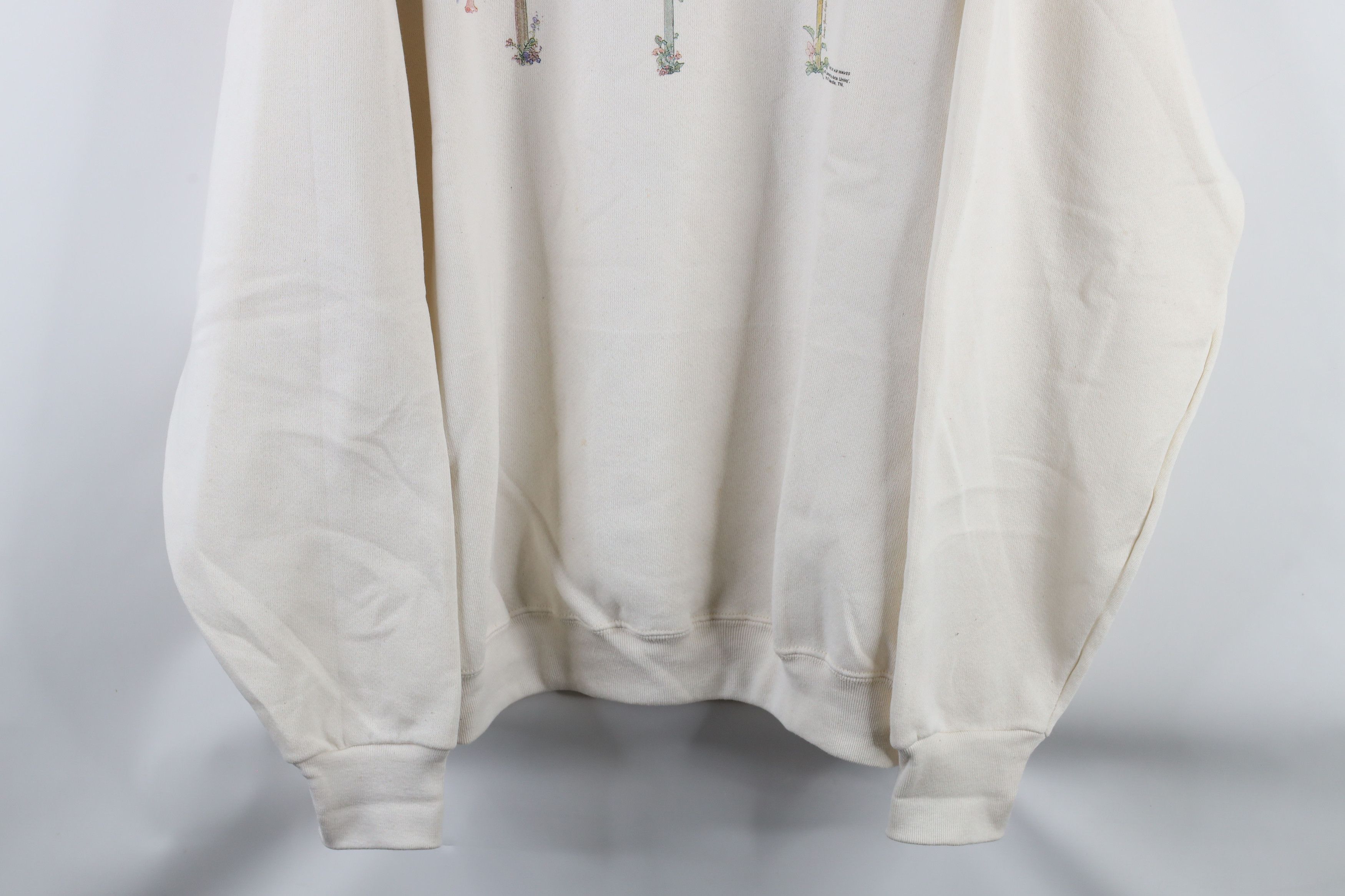 Vintage Vintage 90s Country Primitive Crewneck Sweatshirt Cream Size XXL / US 16-18 / IT 52-54 - 3 Thumbnail