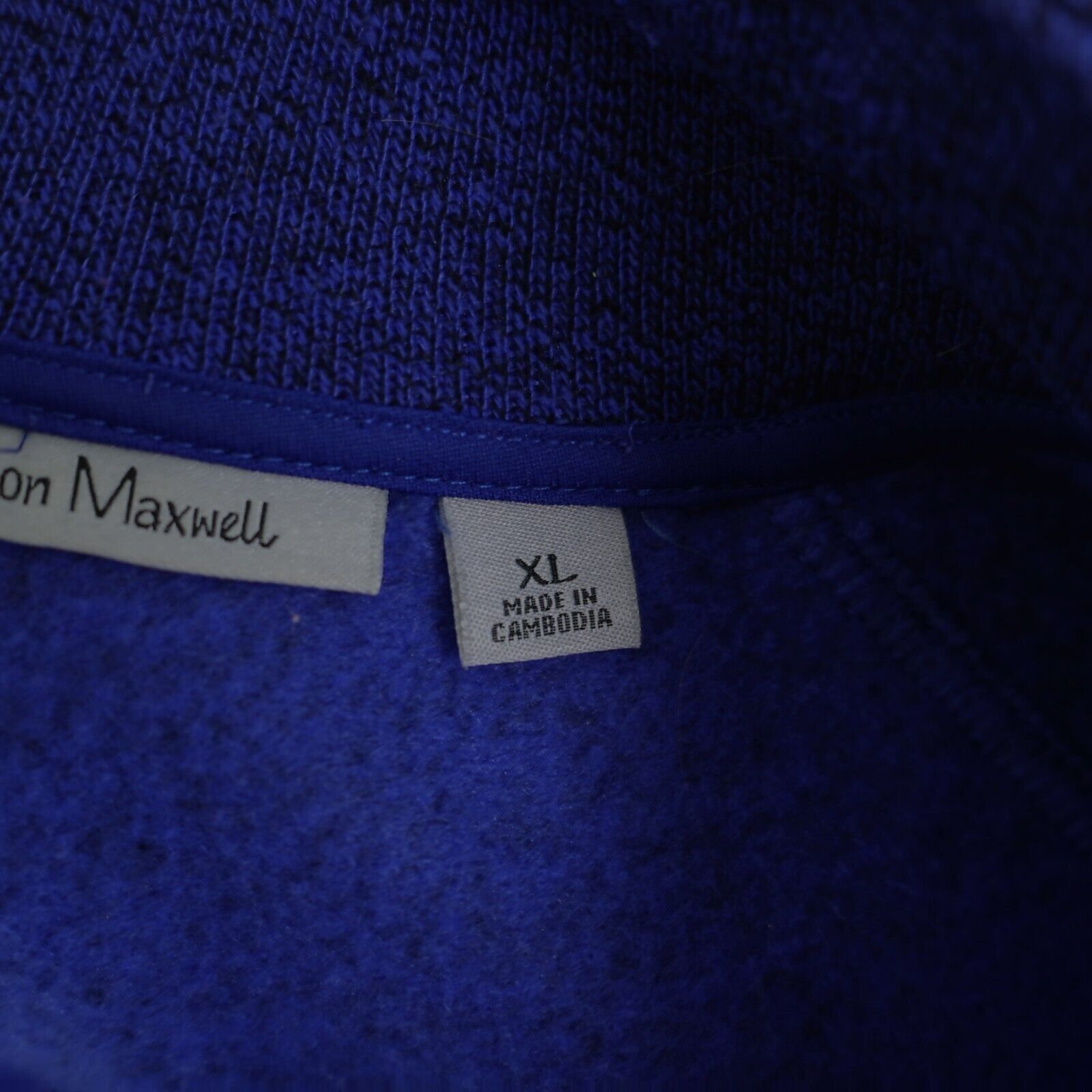 Designer Jason Maxwell Royal Blue XL Full Zip Polyester Mock Neck Swe Size XL / US 12-14 / IT 48-50 - 9 Thumbnail