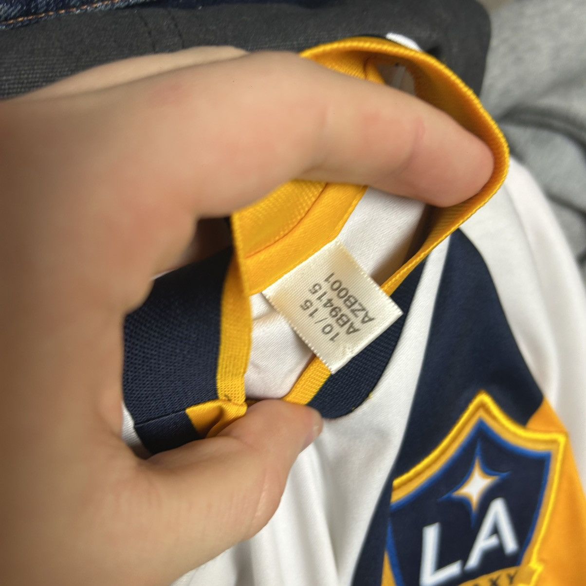 Adidas Mens Adidas La Galaxy 2015 Home Don Ditar soccer jersey Size US M / EU 48-50 / 2 - 8 Thumbnail