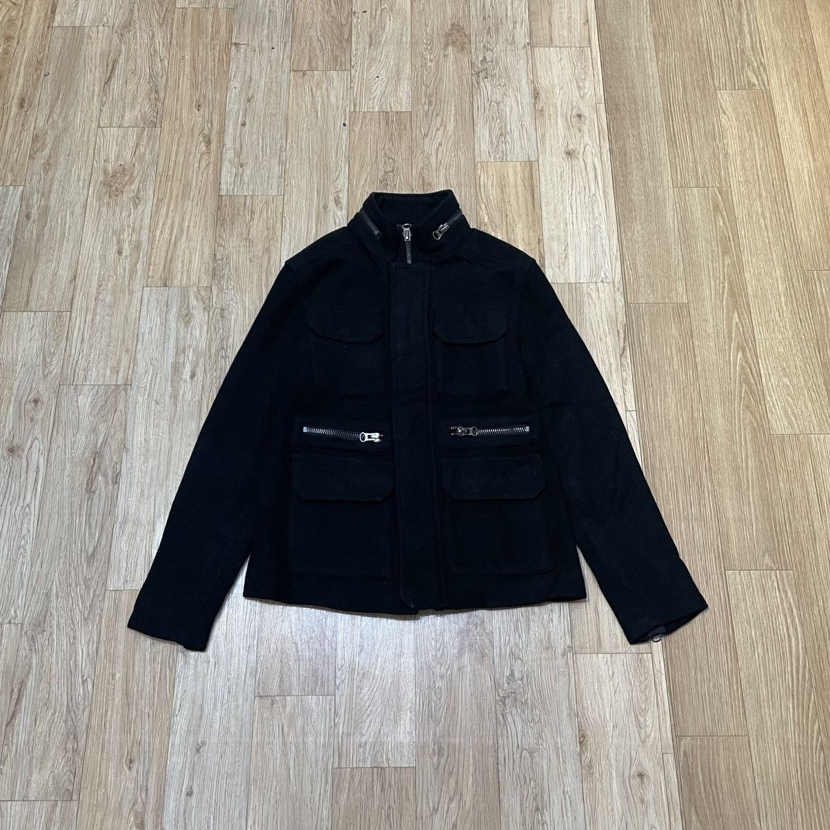 291295=Homme 201295 LABO Black Wool Multi Pocket Field Jacket Size 44 Size US S / EU 44-46 / 1 - 1 Thumbnail