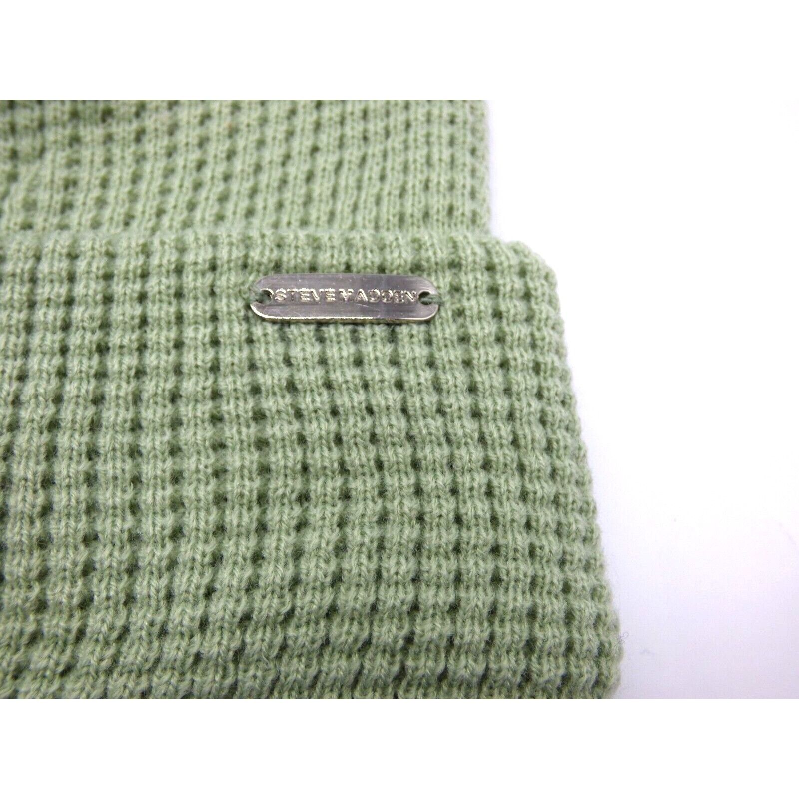 Steve Madden Steve Madden Waffle Beanie, OS, Mint Size ONE SIZE - 4 Thumbnail