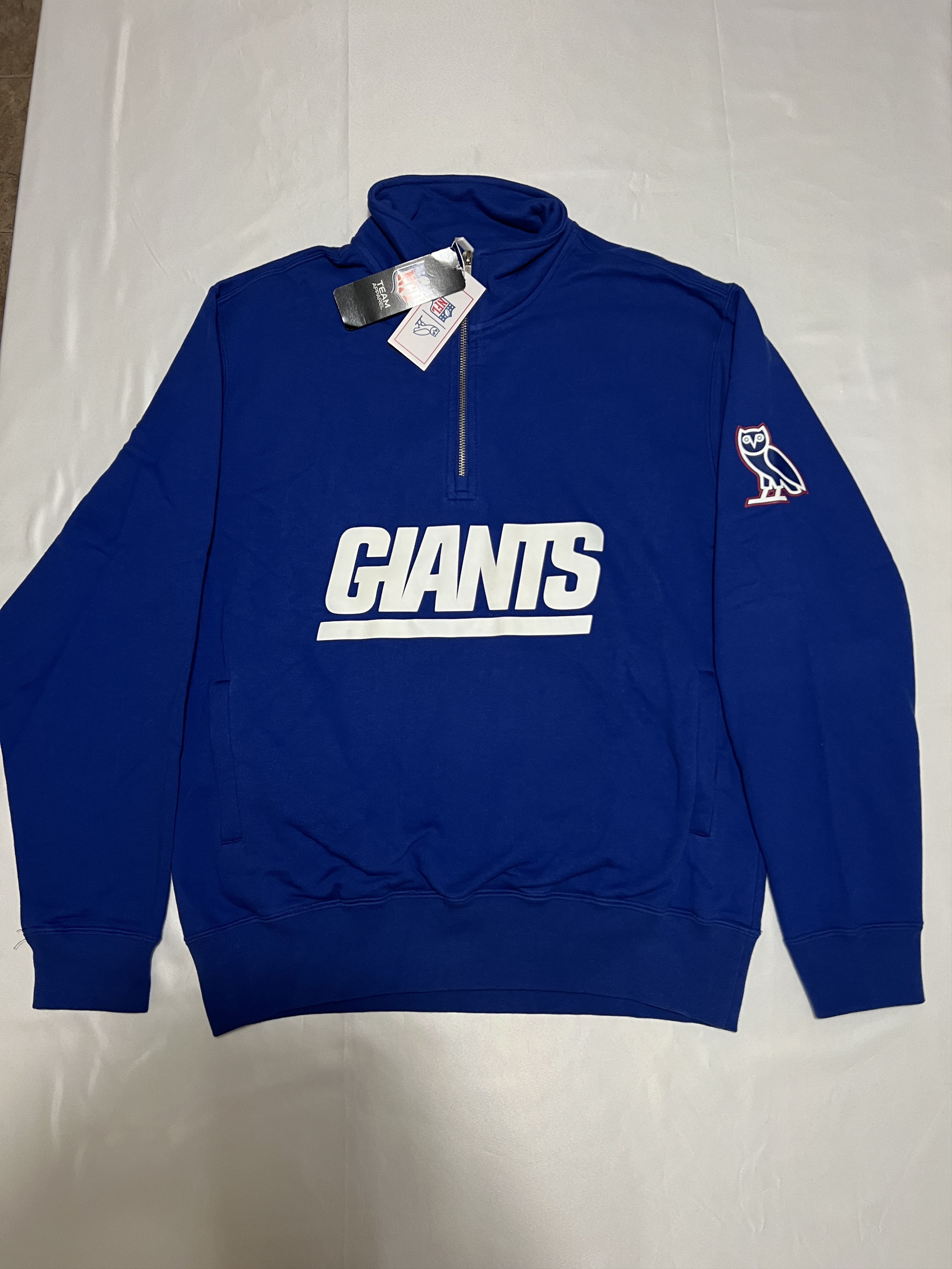 Drake *RARE* OVO x NFL New York Giants 1/4 Quarter Zip Mock Neck Size US M / EU 48-50 / 2 - 1 Thumbnail