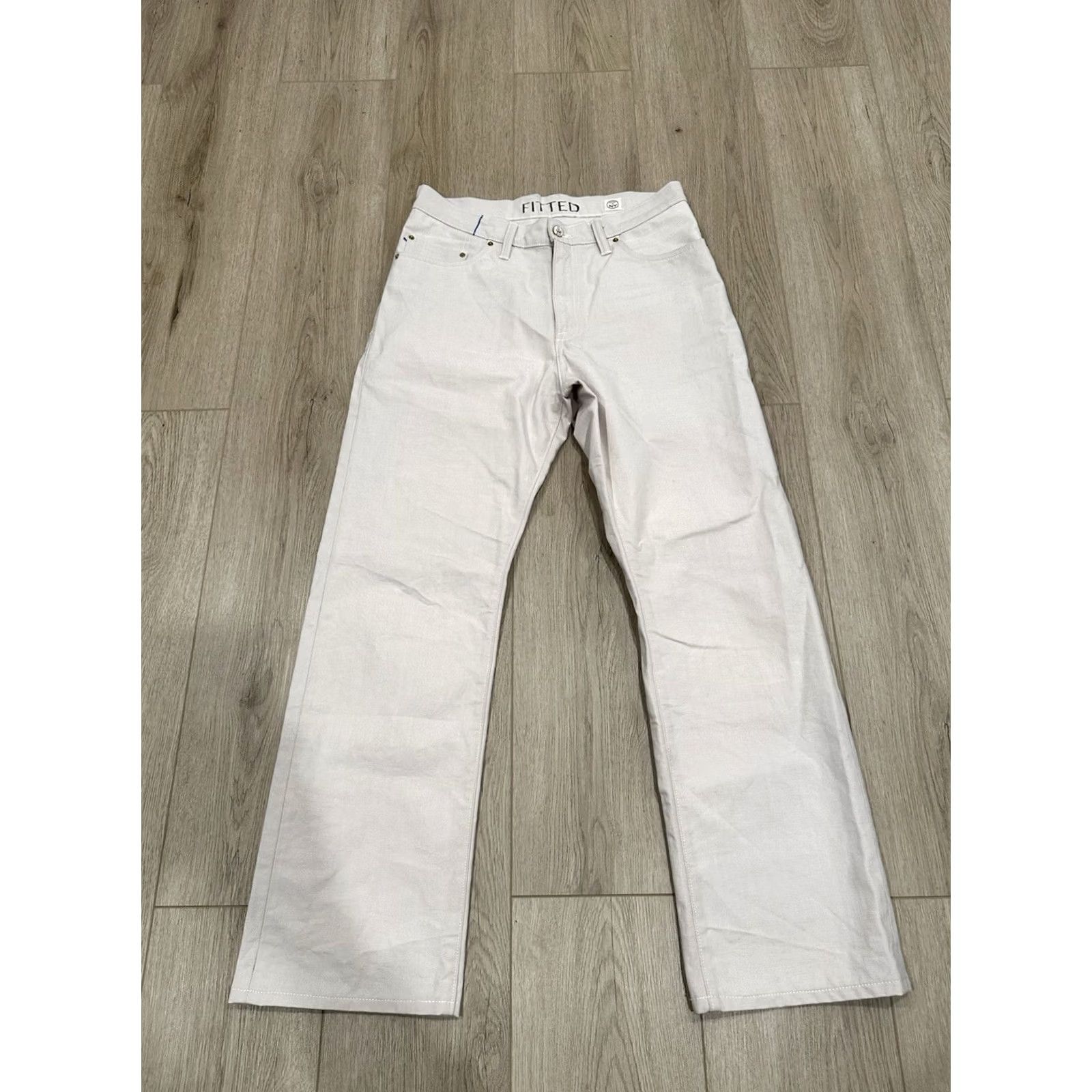 Vintage FITTED Underground Jeans Ivory 32x30 Denim Straight Mens Regular Made In NY Japanese Selvedge Size US 32 / EU 48 - 2 Thumbnail