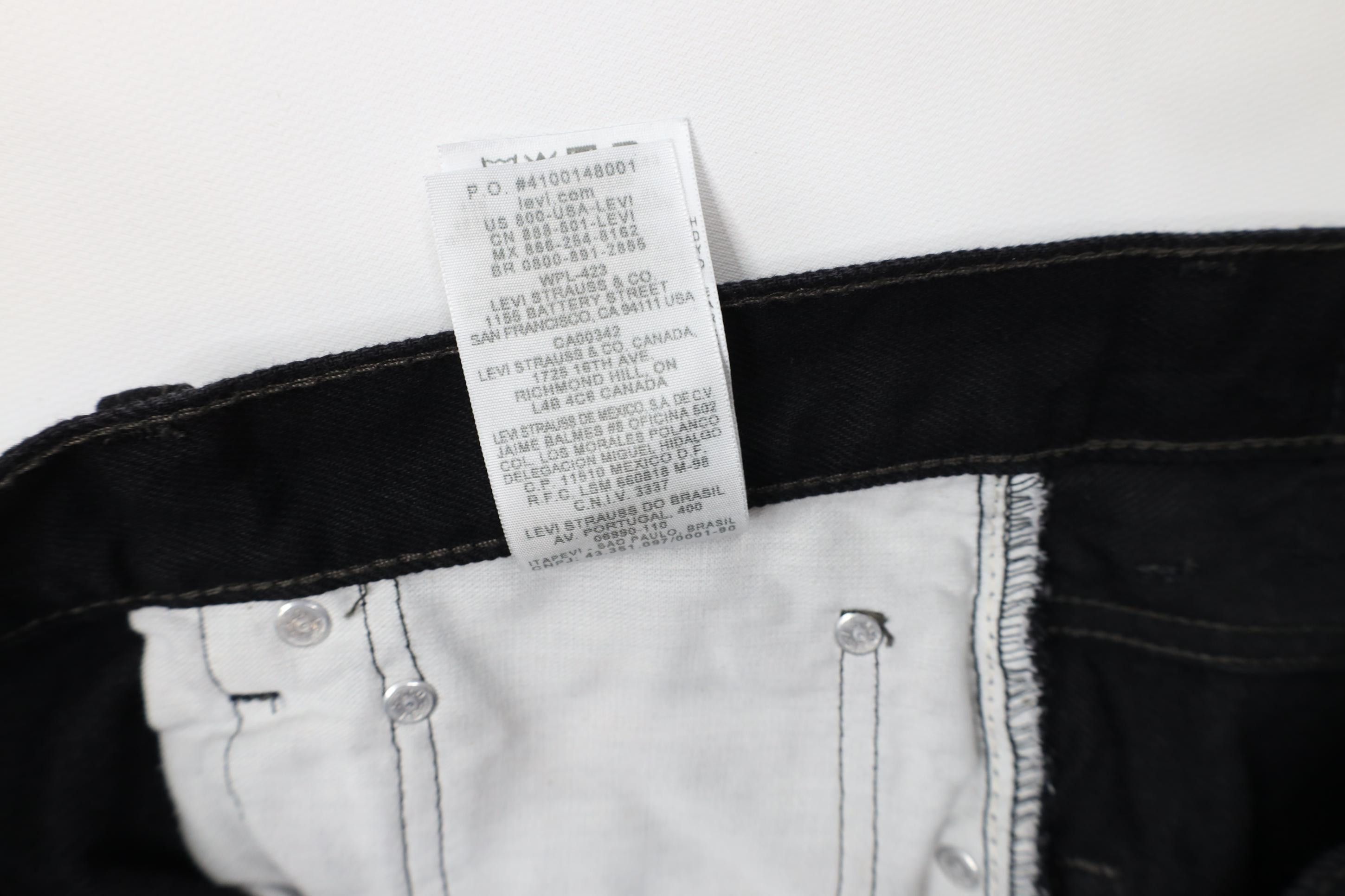 Levi's Vintage Y2K Levis 550 Relaxed Fit Denim Jeans Black Cotton Size US 36 / EU 52 - 9 Thumbnail