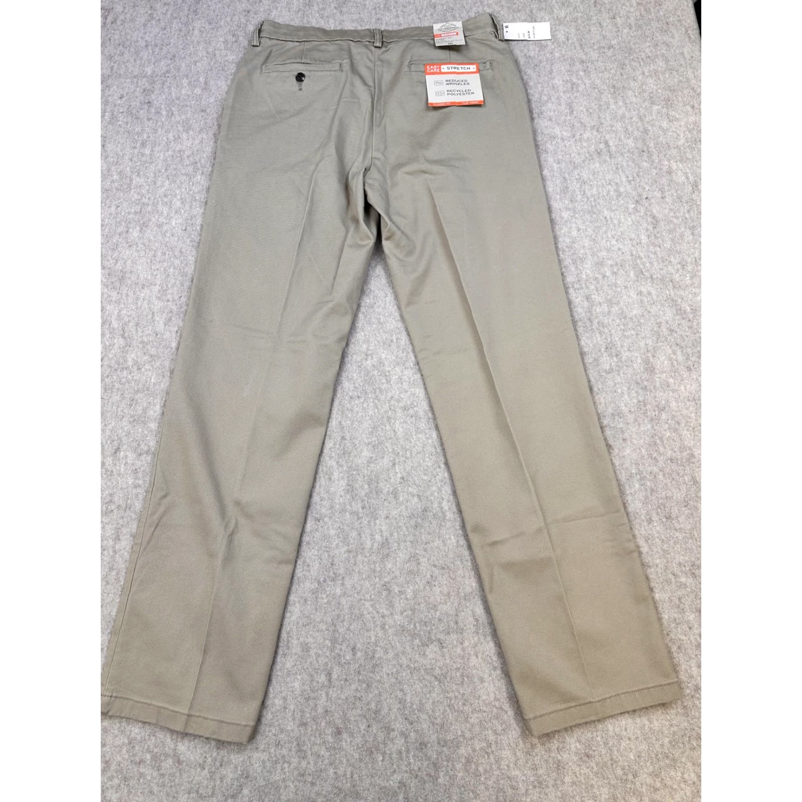 Vintage St. John's Bay Pants Mens 34x34 British Khaki Classic Fit Flat Front Stretch NWT Size US 34 / EU 50 - 7 Thumbnail