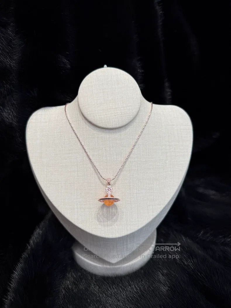 Vivienne Westwood Vivienne Westwood Pink Orb Planet Necklace Size ONE SIZE - 2 Thumbnail