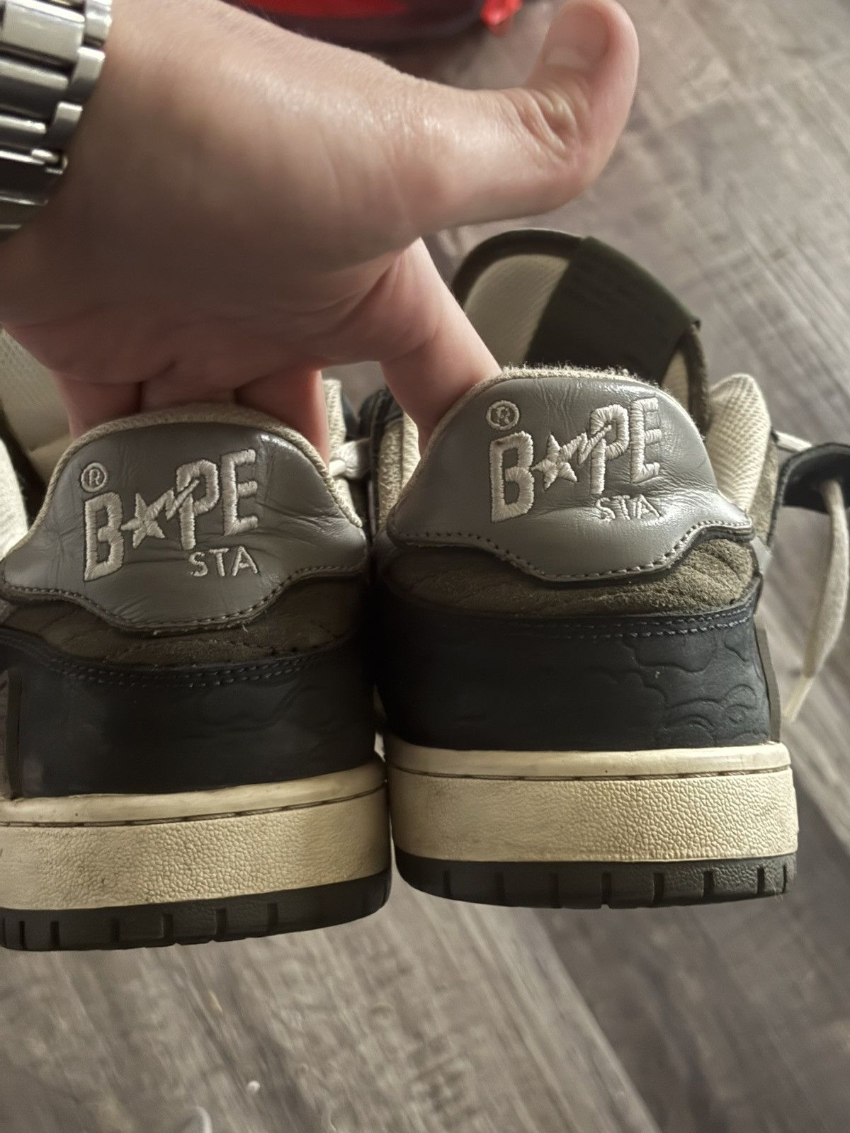 Bape Bape SK8 Sta, (army green / dark blue) Size US 11 / EU 44 - 5 Thumbnail