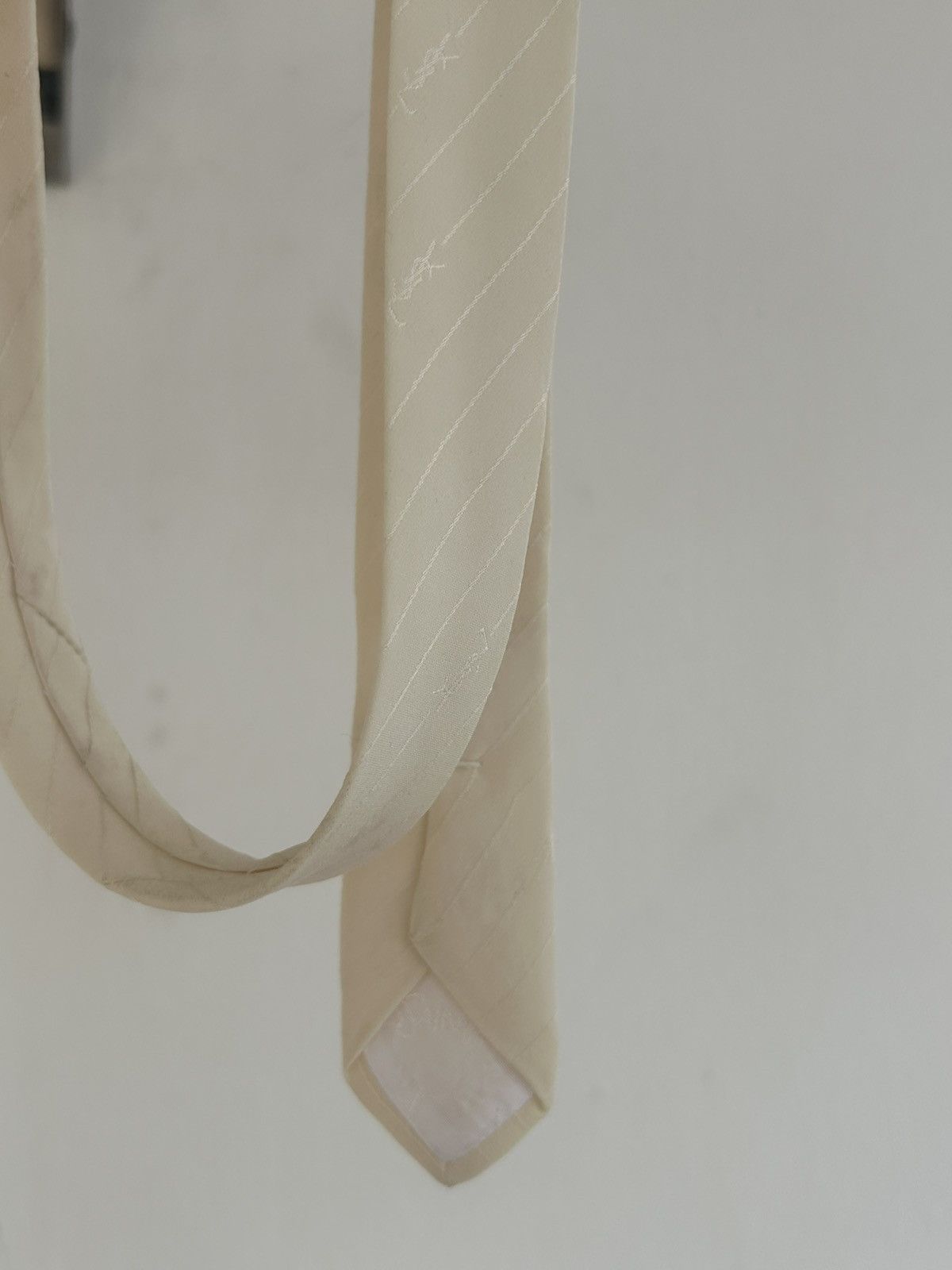 Yves Saint Laurent YSL Vintage Tie White Size ONE SIZE - 4 Thumbnail