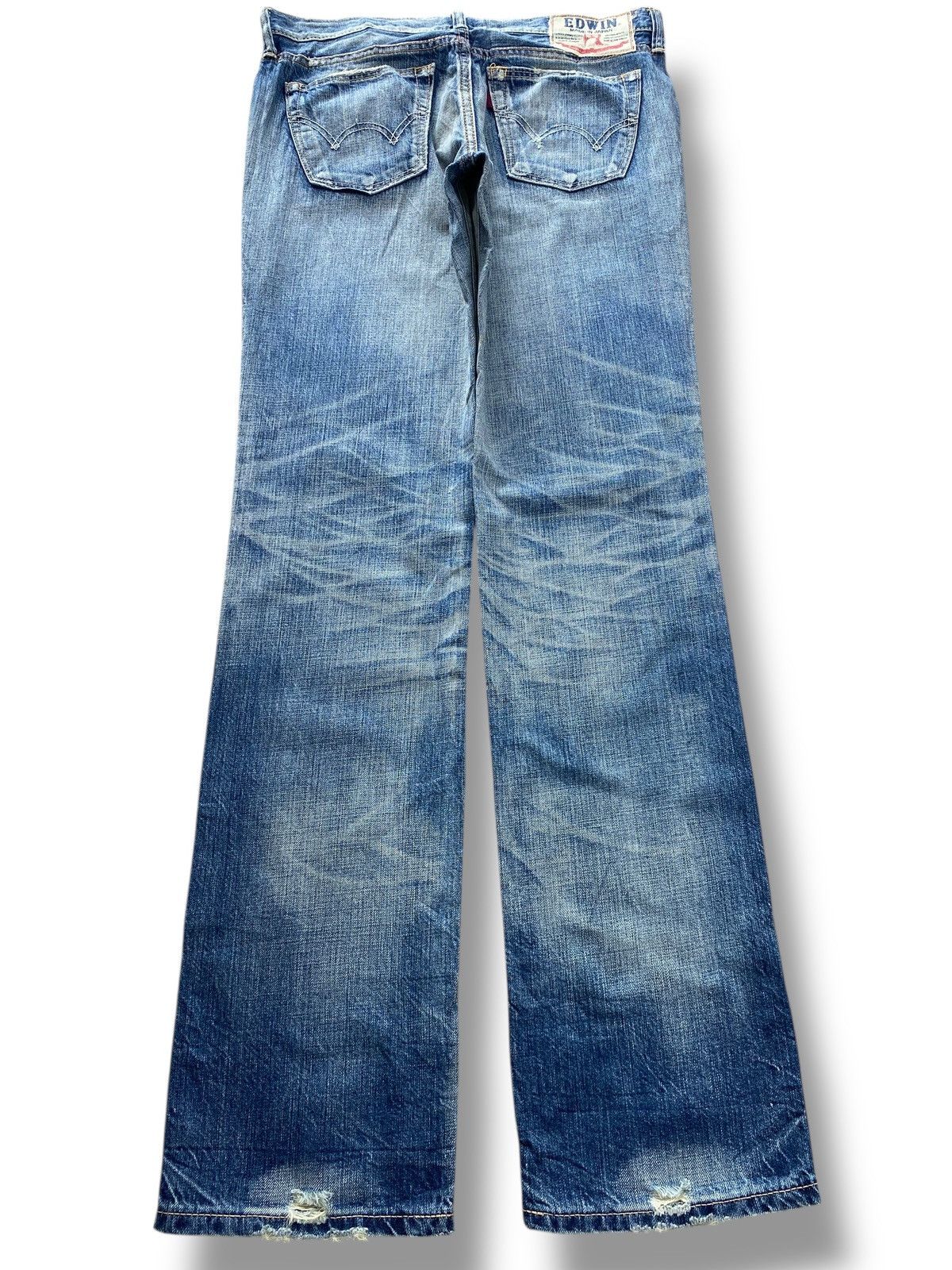 Edwin Edwin Faded Wash Ripped Style Straight Leg Jeana Size US 32 / EU 48 - 3 Thumbnail
