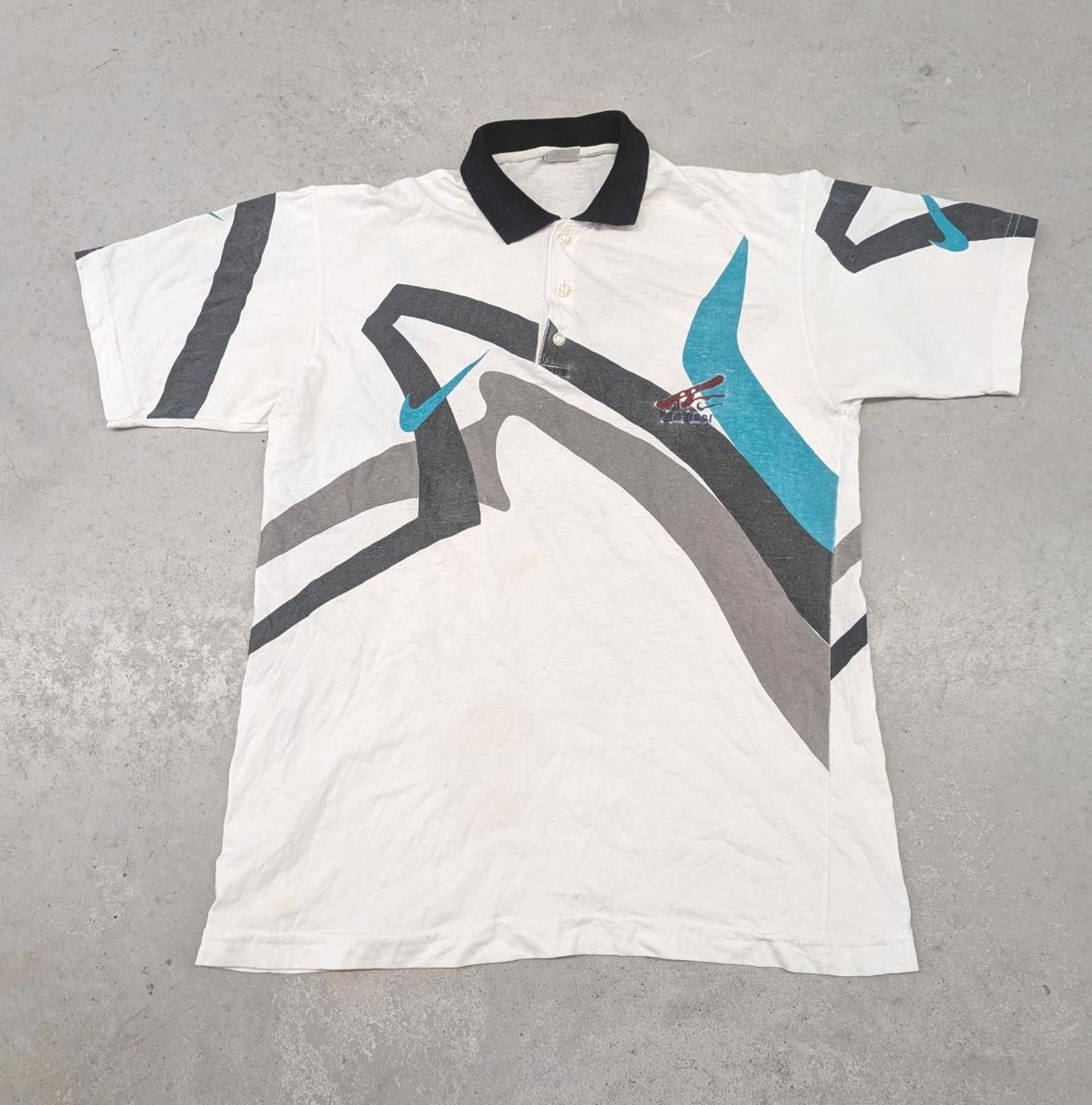 Nike Rare Vintage 90s Andre Agassi Nike Boot Tennis Polo Shirt Size US L / EU 52-54 / 3 - 1 Thumbnail
