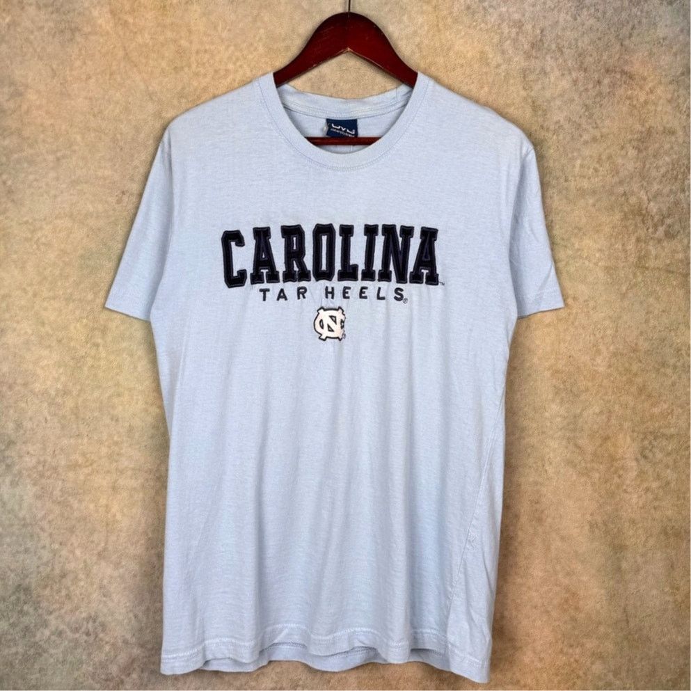 Vintage VTG 90s Carolina Tar Heels T Shirt Sz M UNC College Blue Size US M / EU 48-50 / 2 - 2 Thumbnail