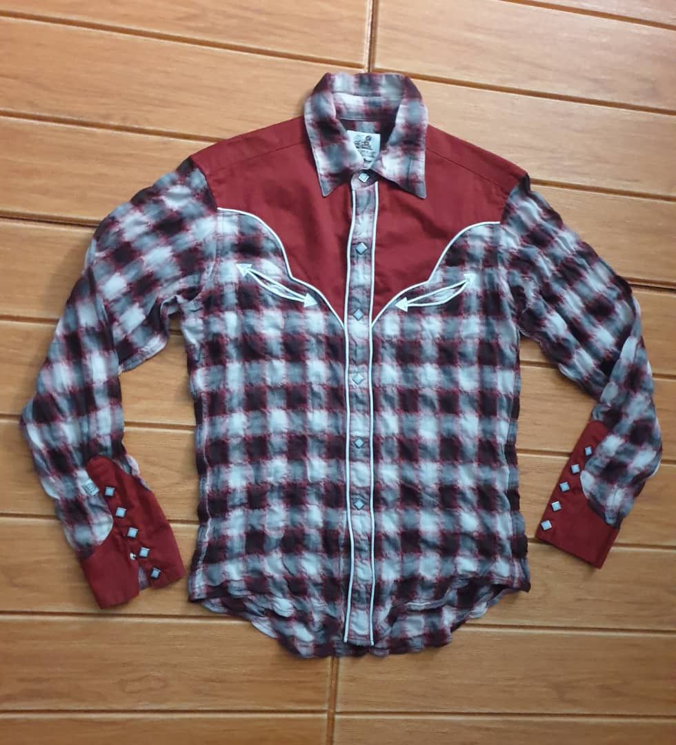 Japanese Brand 💥Bregontrail checkered button up western shirt Size US M / EU 48-50 / 2 - 10 Thumbnail