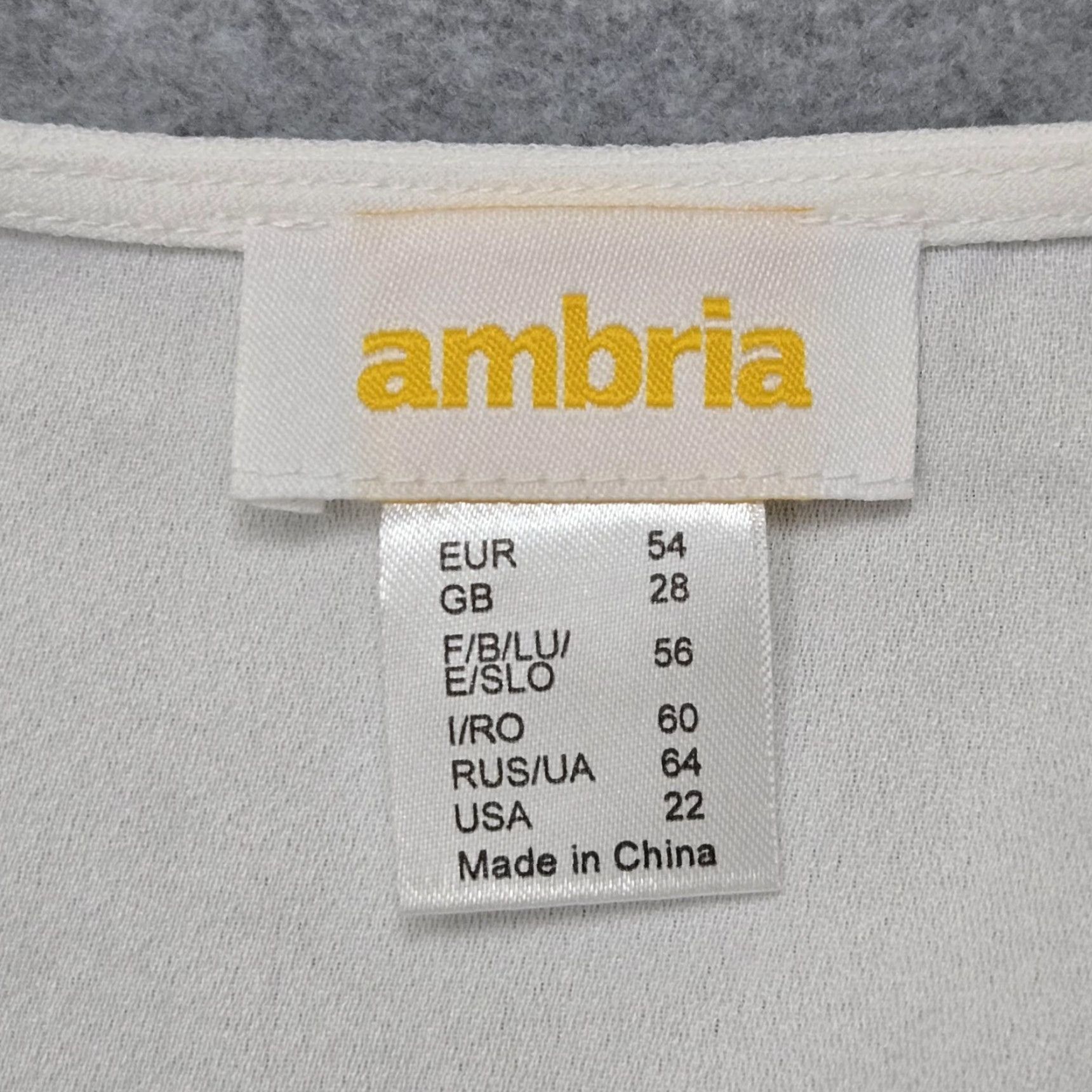 Vintage Ambria Blouse Tunic White Brown Zipper Accent 3/4 Sleeve Womens Plus 22 V-Neck Lightweight Easy Care Wrinkle Resistant Relaxed Size 3XL / US 20-22 - 2 Thumbnail