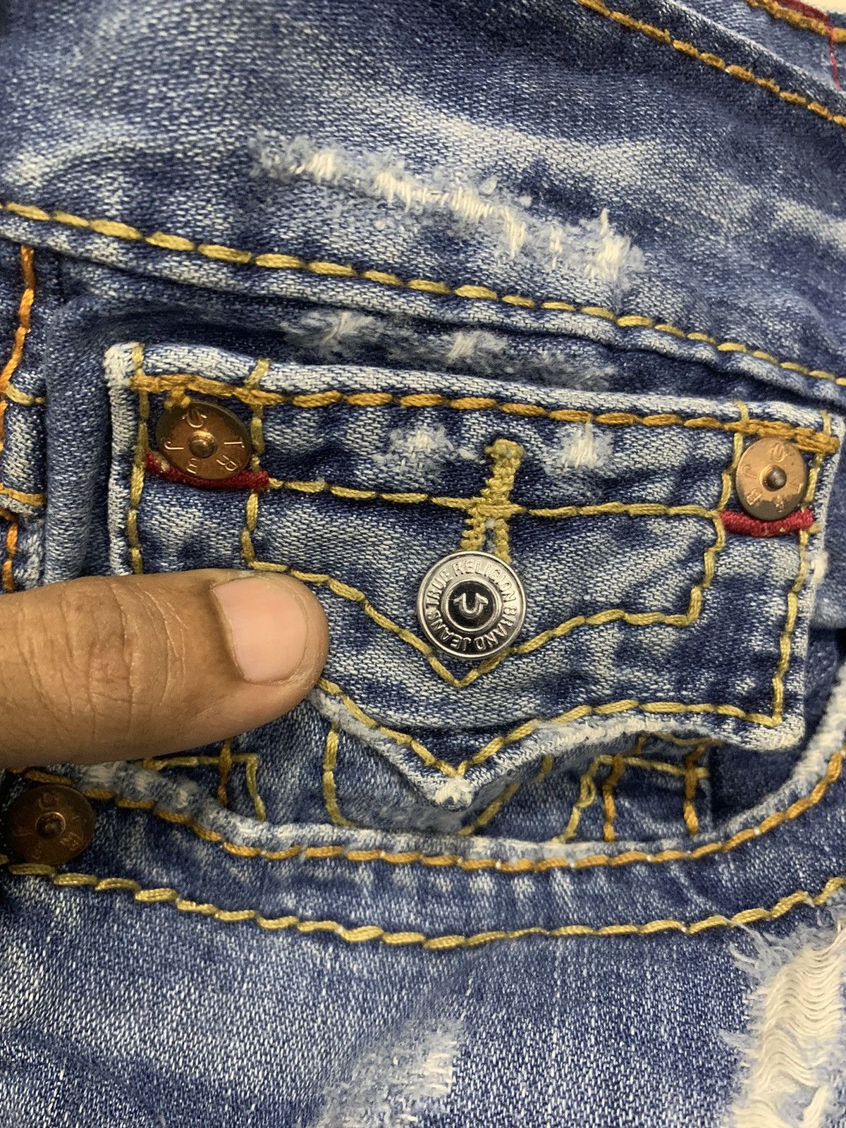 True Religion 🔥RARE🔥TRUE RELIGION RARE DISTRESSED STYLE DENIM PANT Size US 34 / EU 50 - 8 Thumbnail