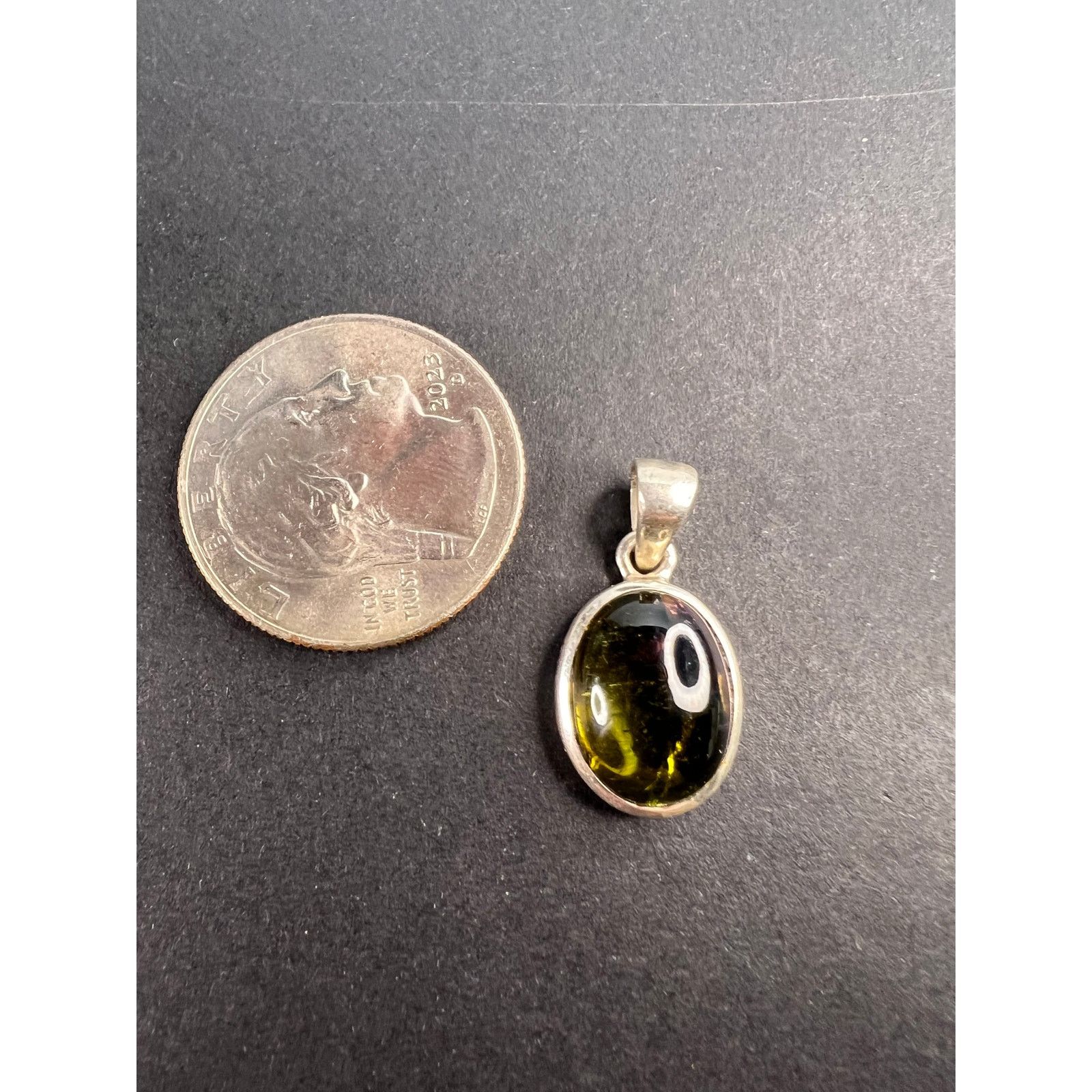 Other NEW Green with pink tourmaline 925 pendant 2.34 grams Size ONE SIZE - 2 Thumbnail