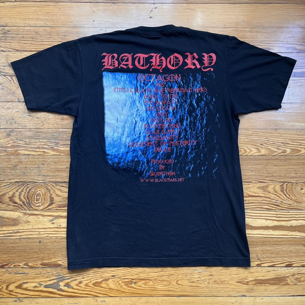 Vintage Vintage Bathory Octagon Black Death Metal Band OG Tour Shirt Size US L / EU 52-54 / 3 - 6 Thumbnail