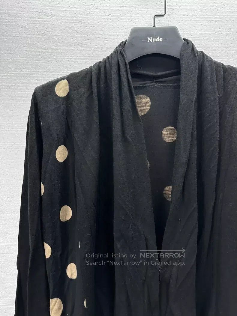 Yohji Yamamoto Yohji Yamamoto Polka Dot Cowl Neck Knit Cardigan Size M / US 6-8 / IT 42-44 - 2 Thumbnail