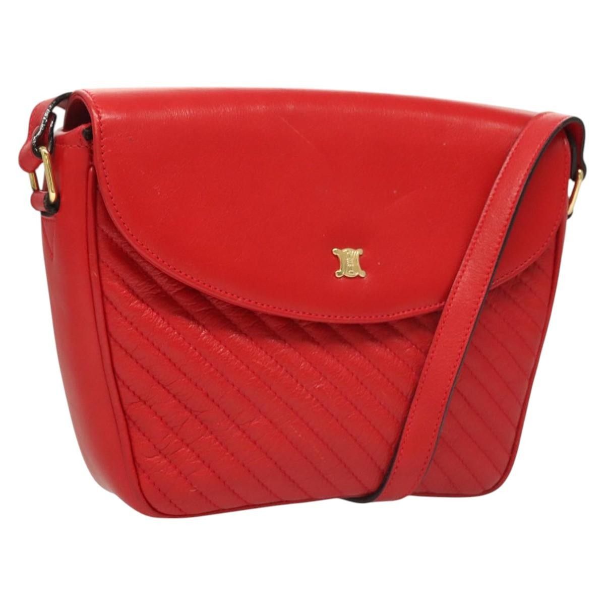 Celine Celine Vintage Triomphe Shoulder Bag Leather Size ONE SIZE - 1 Thumbnail
