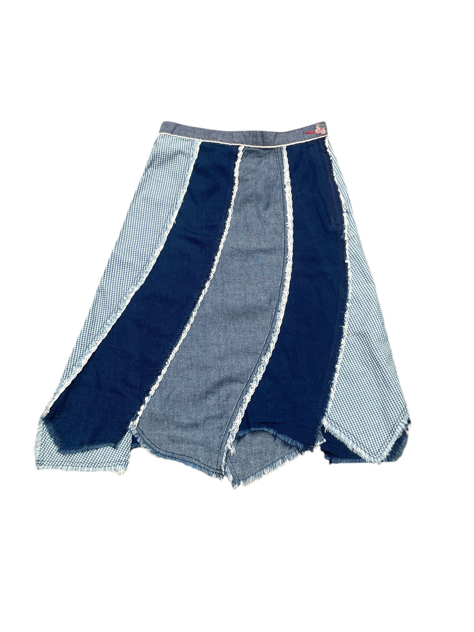 Blue Blue Japan Natural Boo Custom Denim Skirt Size 27" / US 4 / IT 40 - 1 Thumbnail