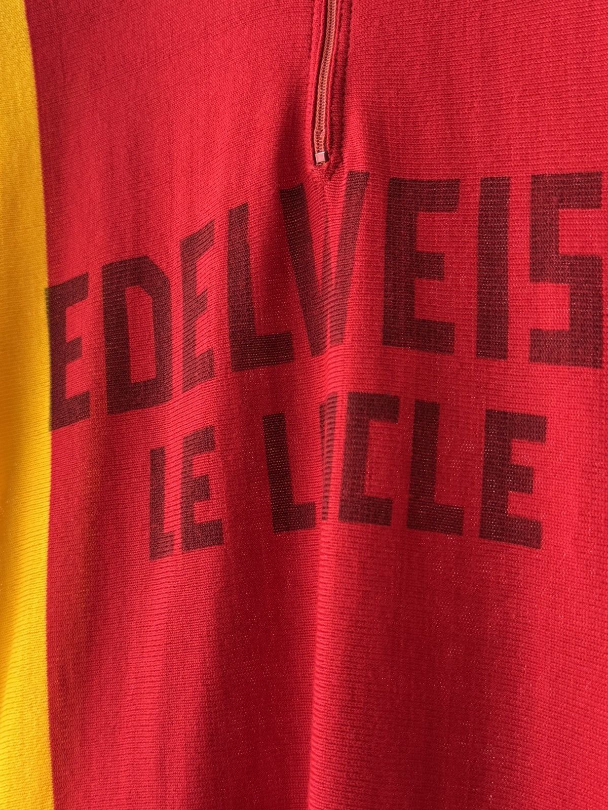Vintage 1970s Vintage Swiss ‘Edelweiss Le Locle’Cycling Wool Jersey Size US M / EU 48-50 / 2 - 4 Thumbnail