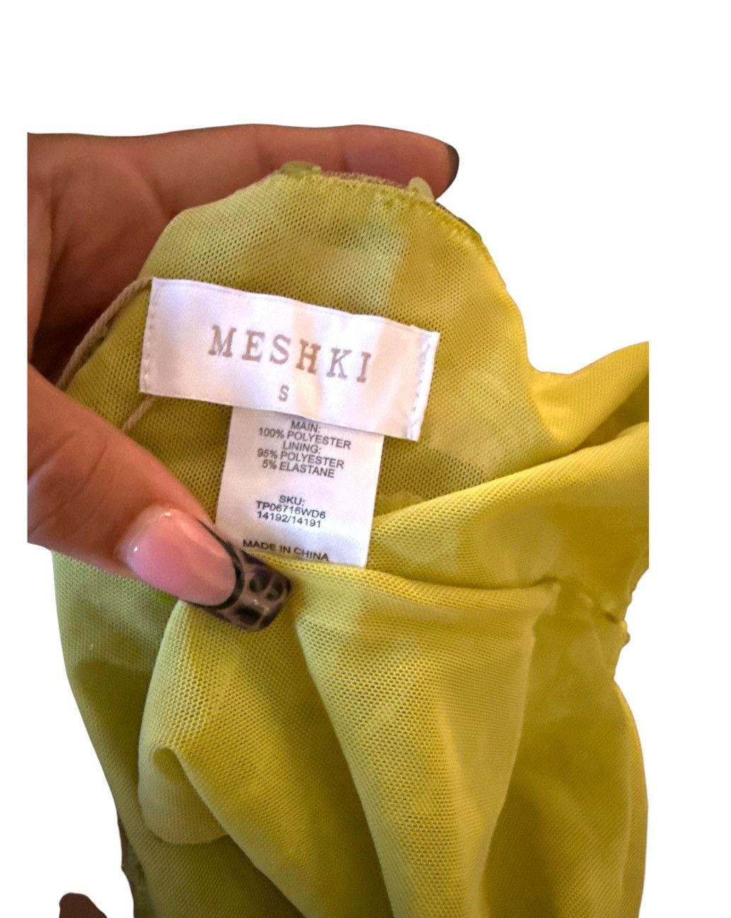 Other Meshki lime green sequin spaghetti strap top Size S / US 4 / IT 40 - 3 Thumbnail