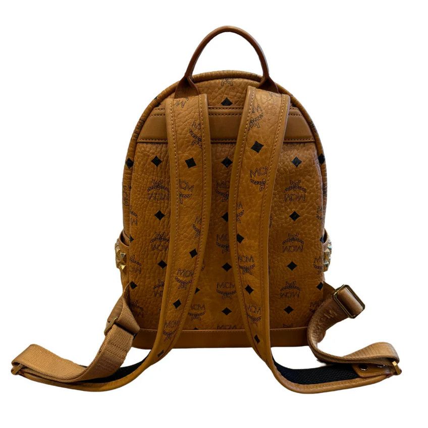 MCM MCM Medium Visetos Stark Backpack Cognac Brown Size ONE SIZE - 7 Thumbnail