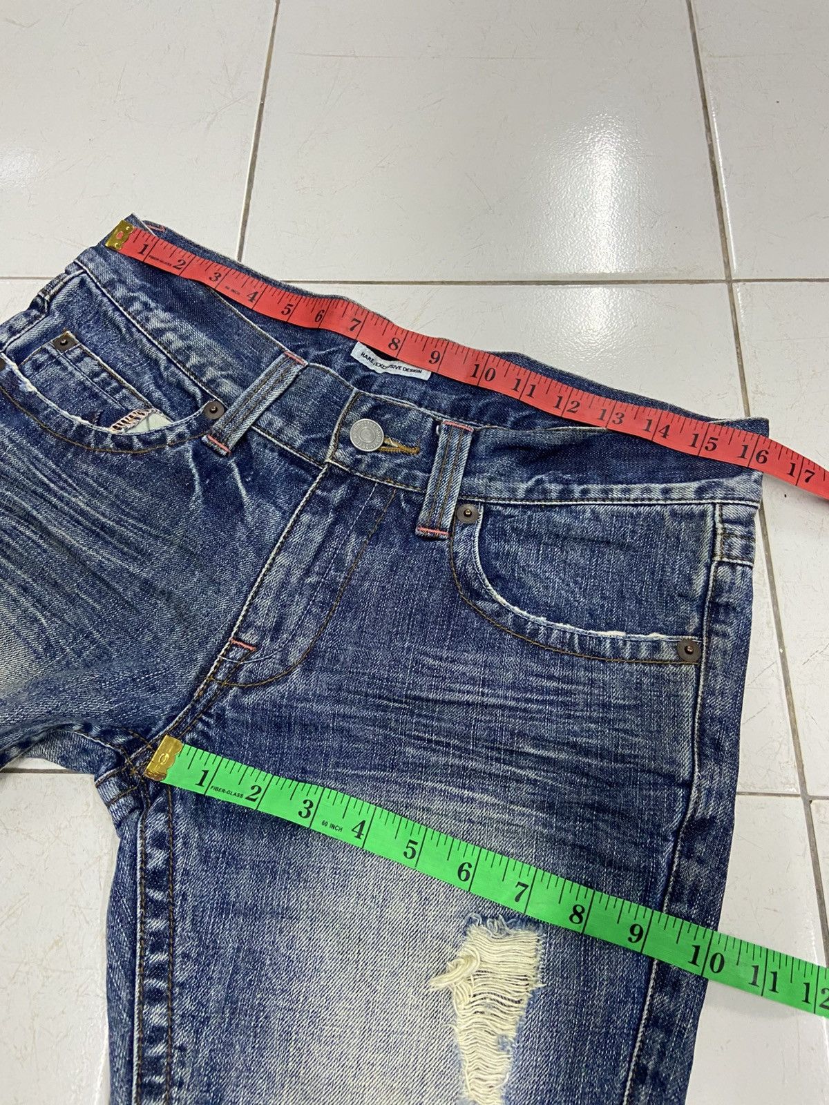 HARE HARE EXCLUSIVE DESIGN JAPANESE BRAND DENIM JEANS Size US 32 / EU 48 - 12 Thumbnail