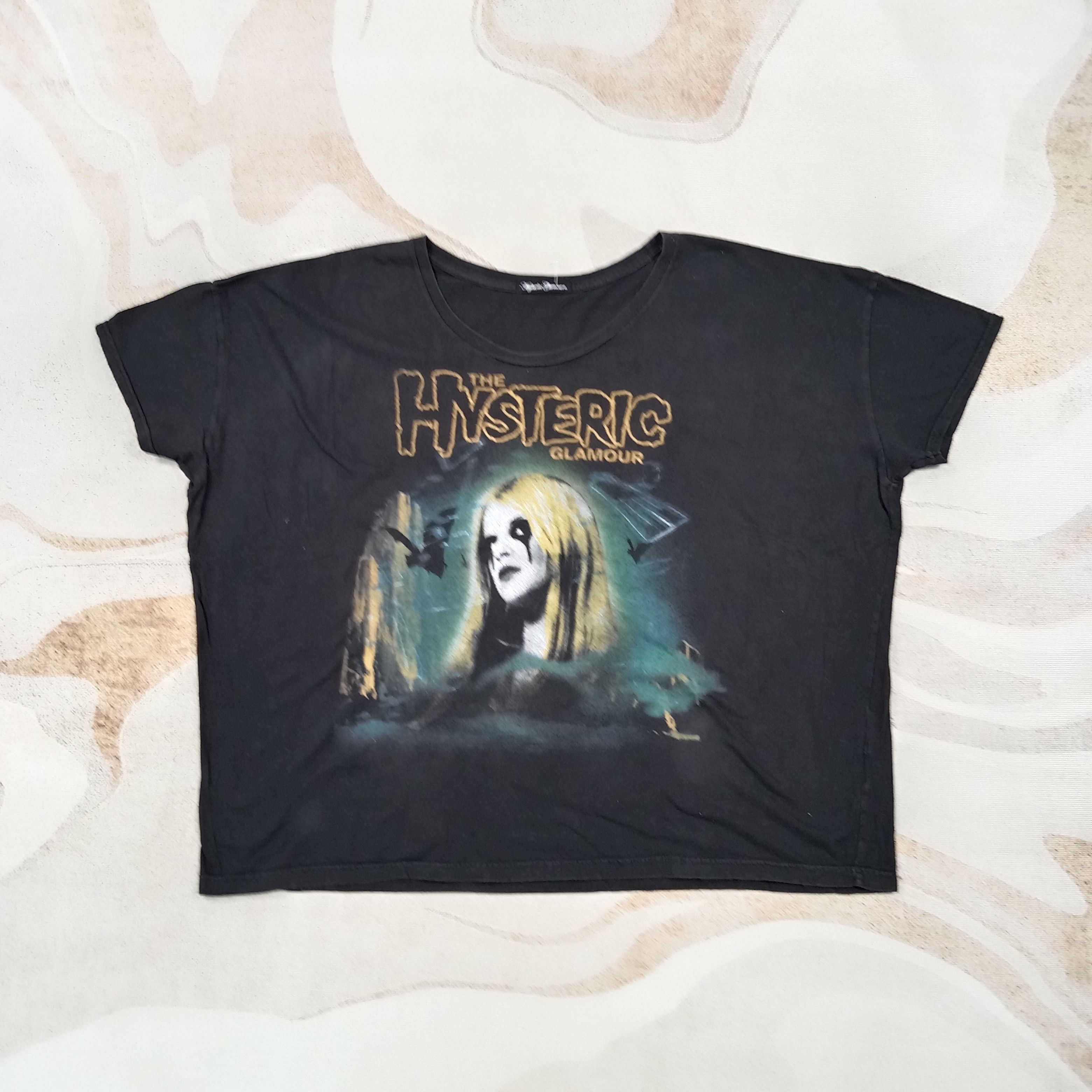 Hysteric Glamour Hysteric Glamour Japanese Horrors Cropped Tshirt C276N1 Size XL / US 12-14 / IT 48-50 - 1 Thumbnail