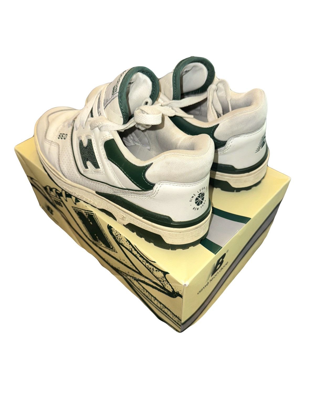 Aime Leon Dore × New Balance New Balance 550 Aime Leon Dore White Green Size US 8.5 / EU 41-42 - 2 Thumbnail