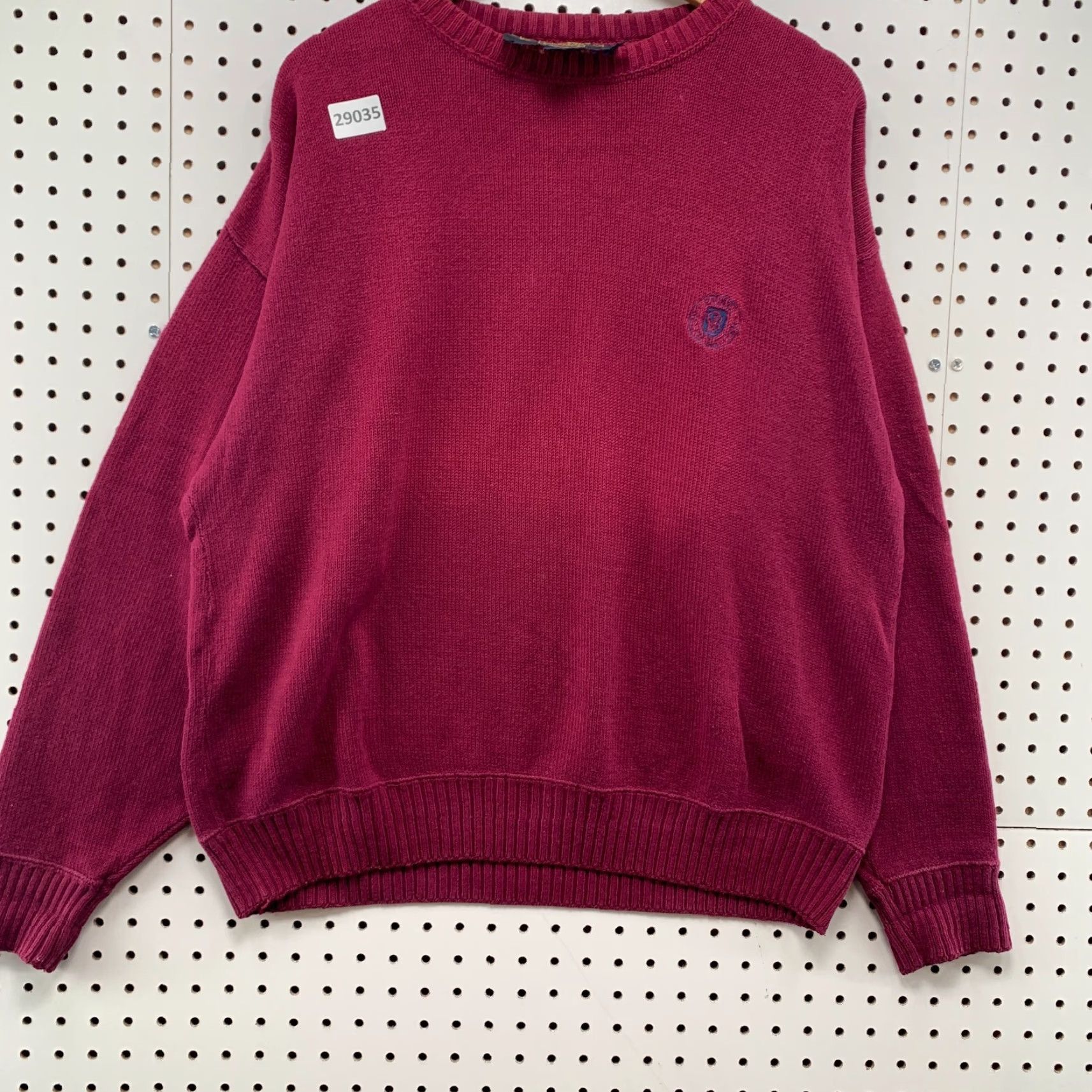 Ralph Lauren VINTAGE Ralph Lauren CHAPS Knit Sweater Mens Large Burgundy Crest 24x26.5 USA Size US L / EU 52-54 / 3 - 7 Thumbnail
