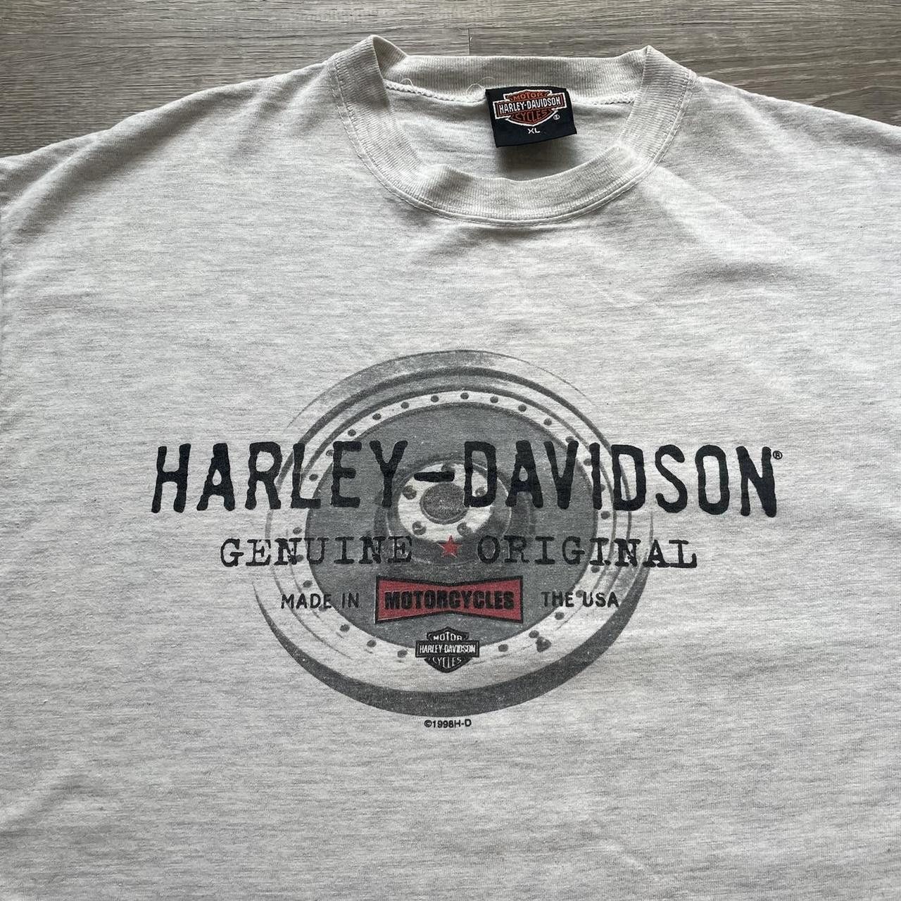 Harley Davidson × Vintage Vintage 90s Harley Davidson Classic White Single Stitch Tee Size US XL / EU 56 / 4 - 2 Thumbnail