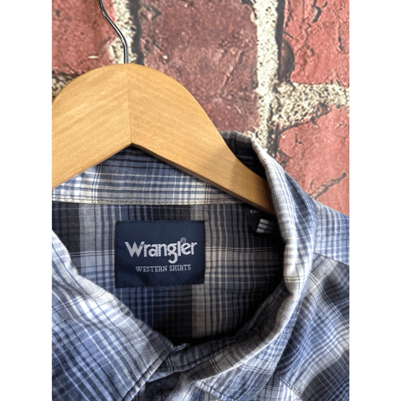 Wrangler VINTAGE Wrangler Western Mens Blue Plaid Short Sleeve Snap Up Shirt 2XL Blue Western Mens Snap Up Shirt 2XL Size US XXL / EU 58 / 5 - 3 Thumbnail