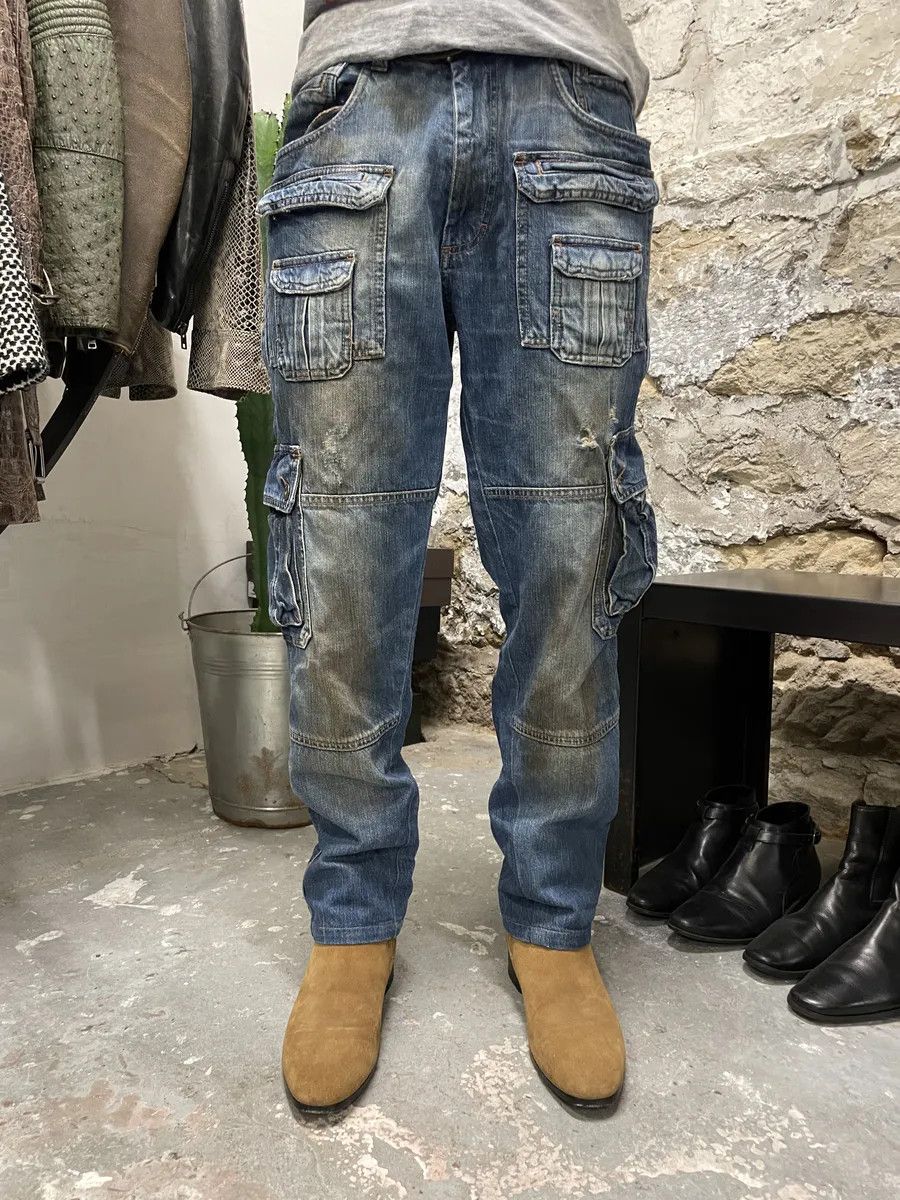 Dolce & Gabbana AW2005 Dolce & Gabbana Destroyed Cargo Denim Jeans Size US 33 - 1 Thumbnail
