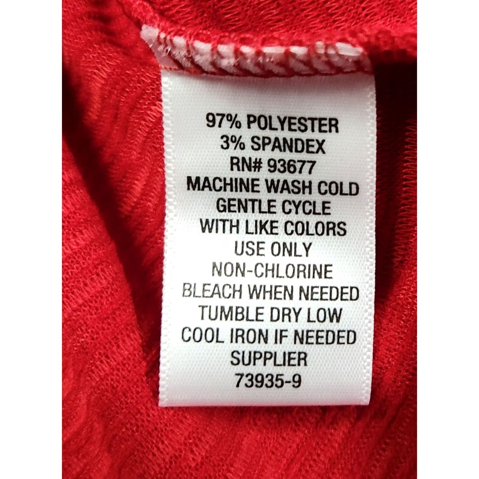 Liz Claiborne Liz Claiborne Women’s Top XL Red 3/4 Sleeve Loop Knot Pullover Shirt Size XL / US 12-14 / IT 48-50 - 4 Thumbnail