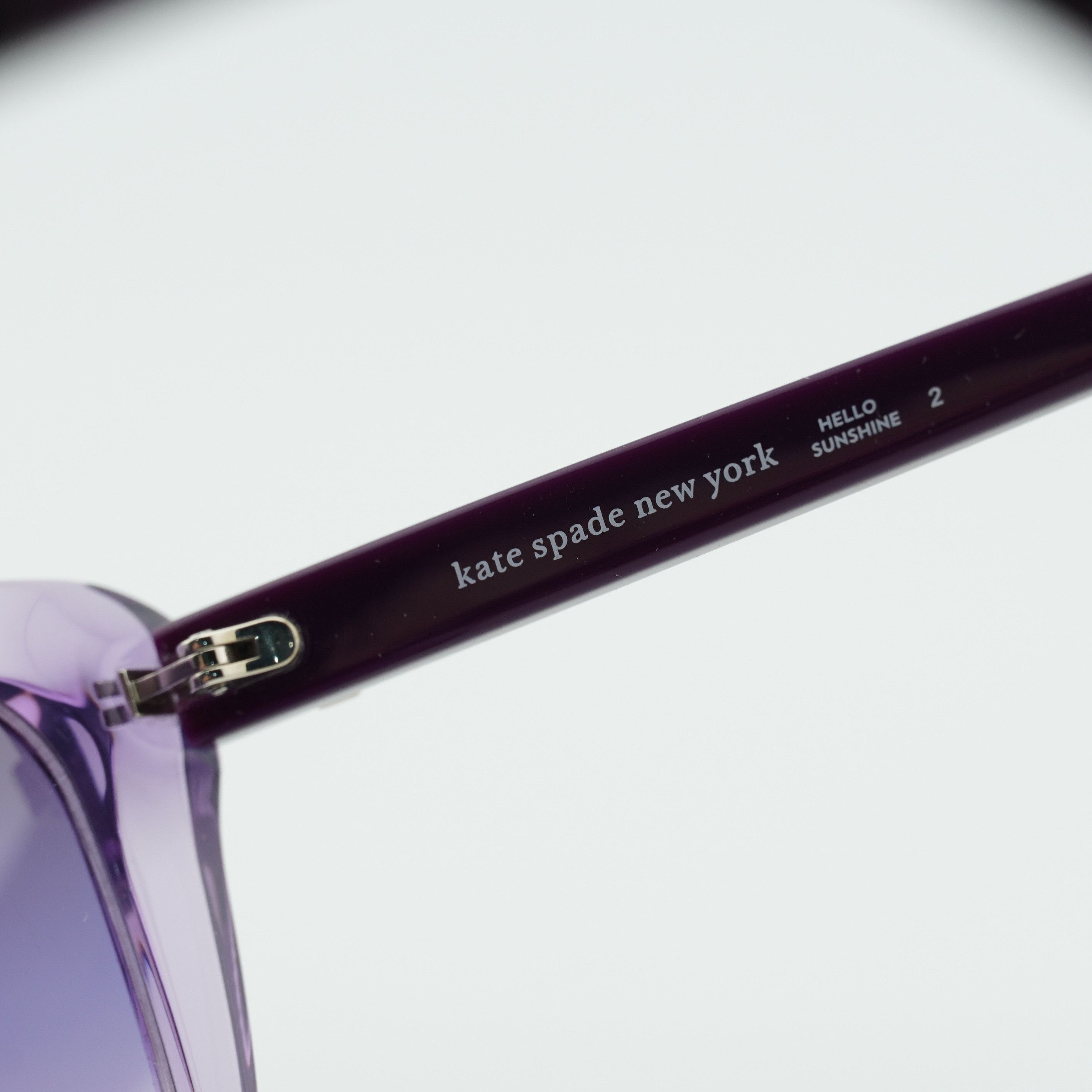 Kate Spade Kate Spade LUCCA/G/S 0789 I4 Sunglasses Lilac Cat Eye Frame Size ONE SIZE - 8 Thumbnail