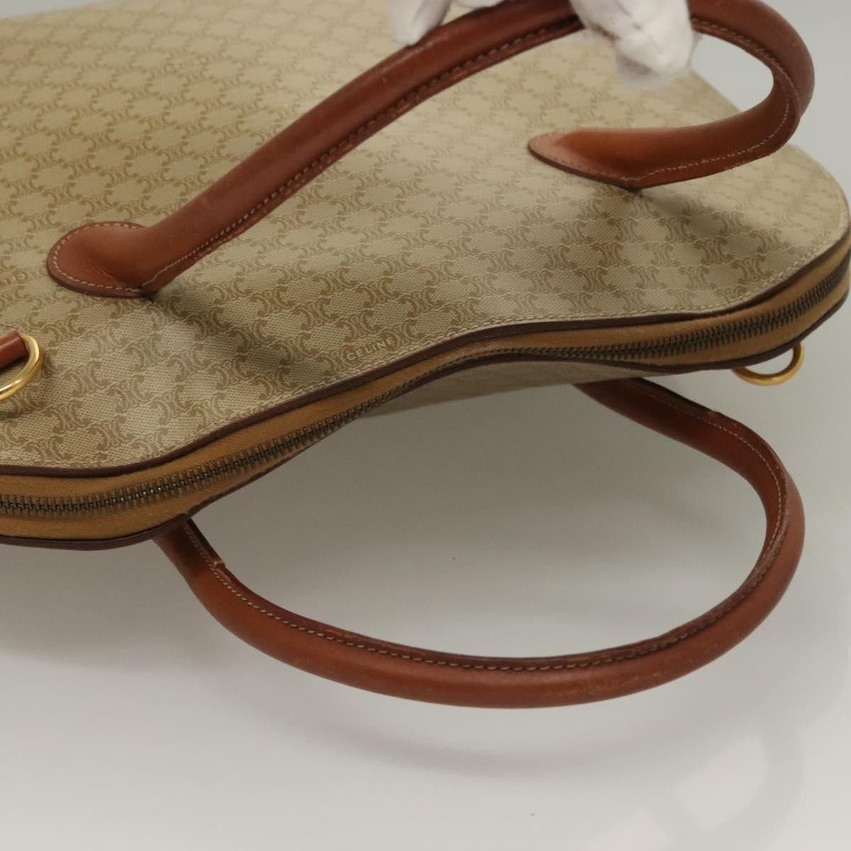 Celine CELINE Macadam Canvas Hand Bag Pvc Beige Gold Size ONE SIZE - 6 Thumbnail
