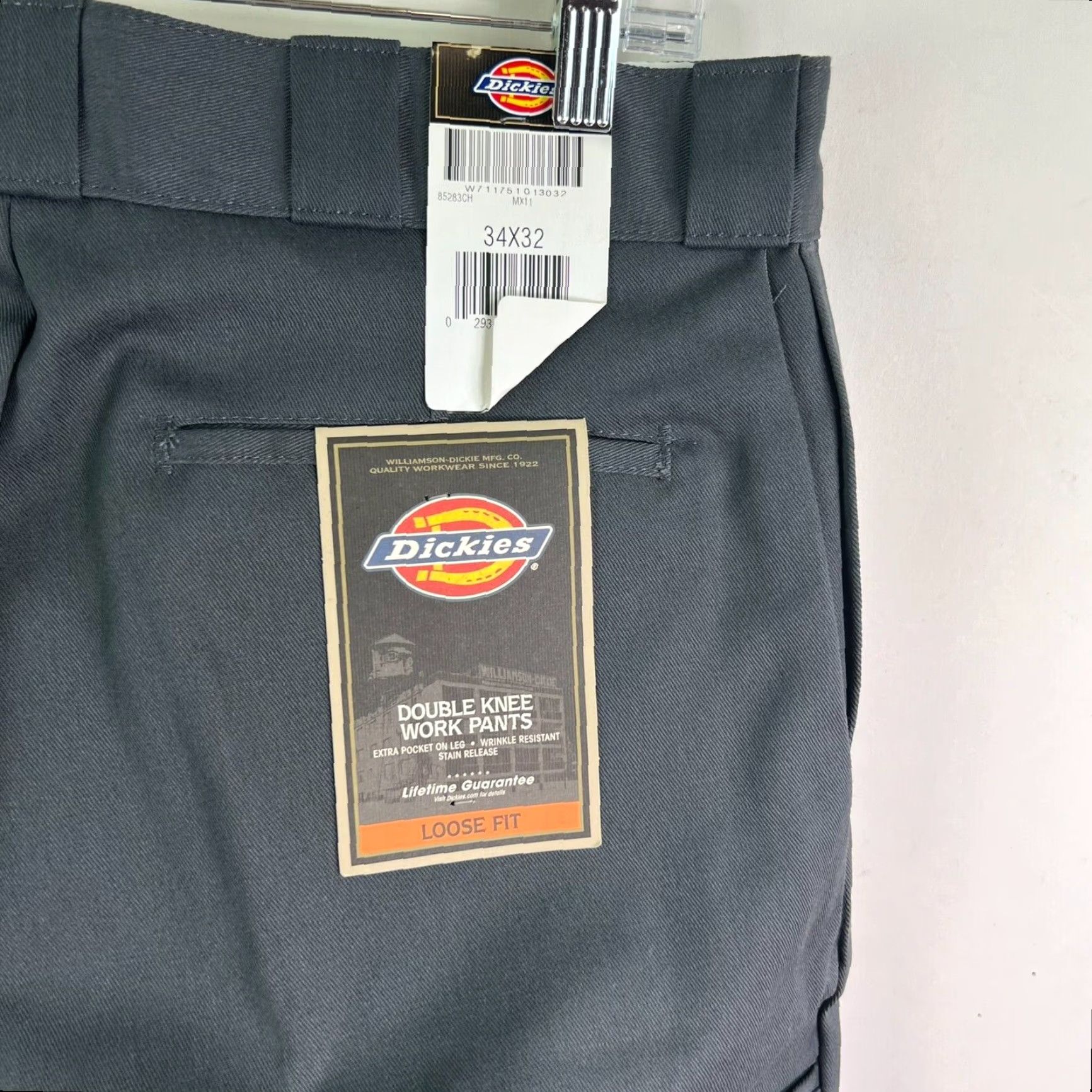 Dickies Dickies Pants 34 x 32 Gray Loose Fit Double Knee Work Stain Resistant Mens Size US 34 / EU 50 - 7 Thumbnail