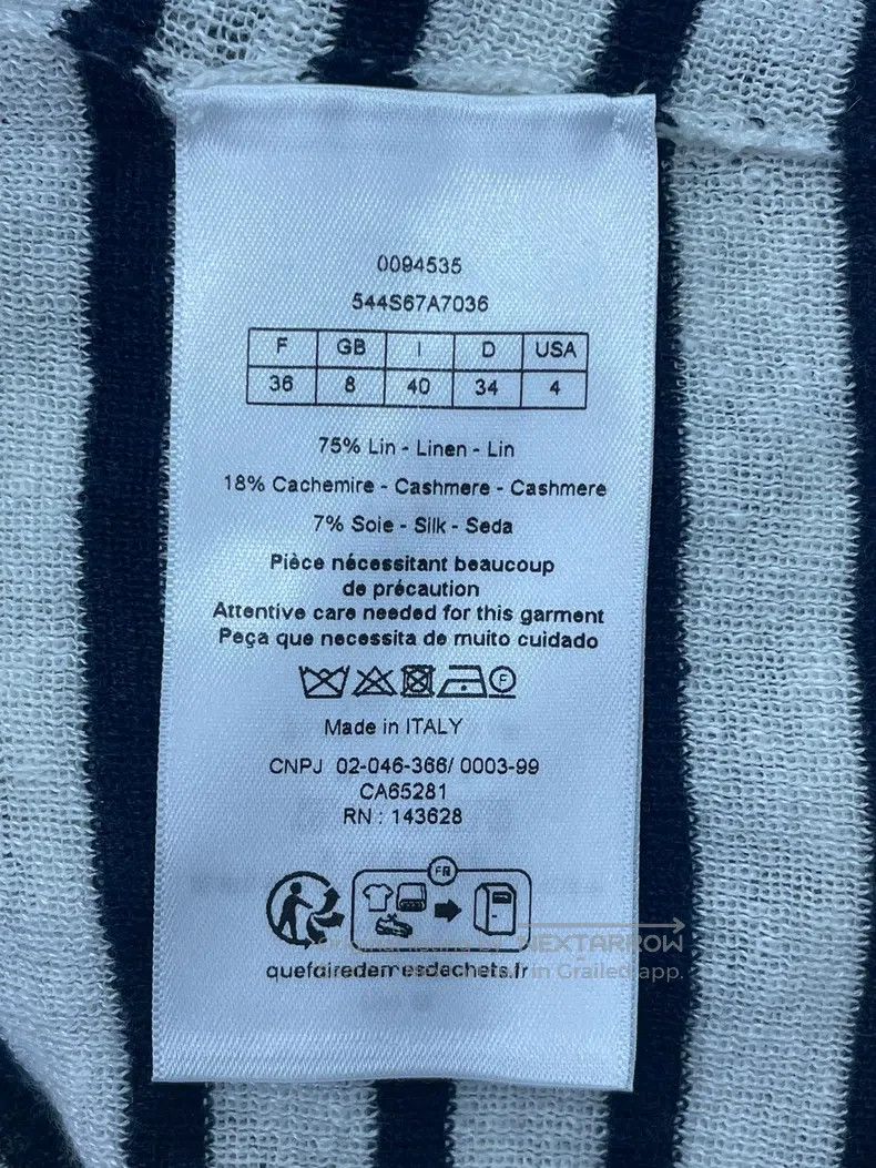 Dior Dior 25 early autumn blue and white striped five-pointed s Size XS / US 0-2 / IT 36-38 - 5 Thumbnail