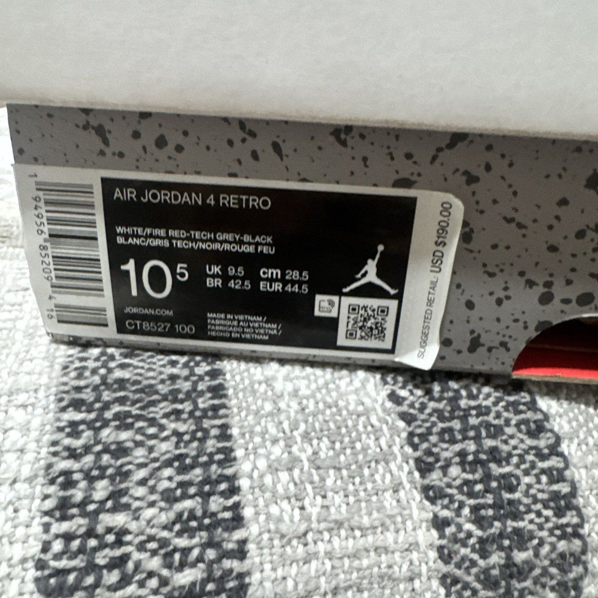 Nike Jordan 4 Oreo size 10.5 Size US 10.5 / EU 43-44 - 10 Thumbnail