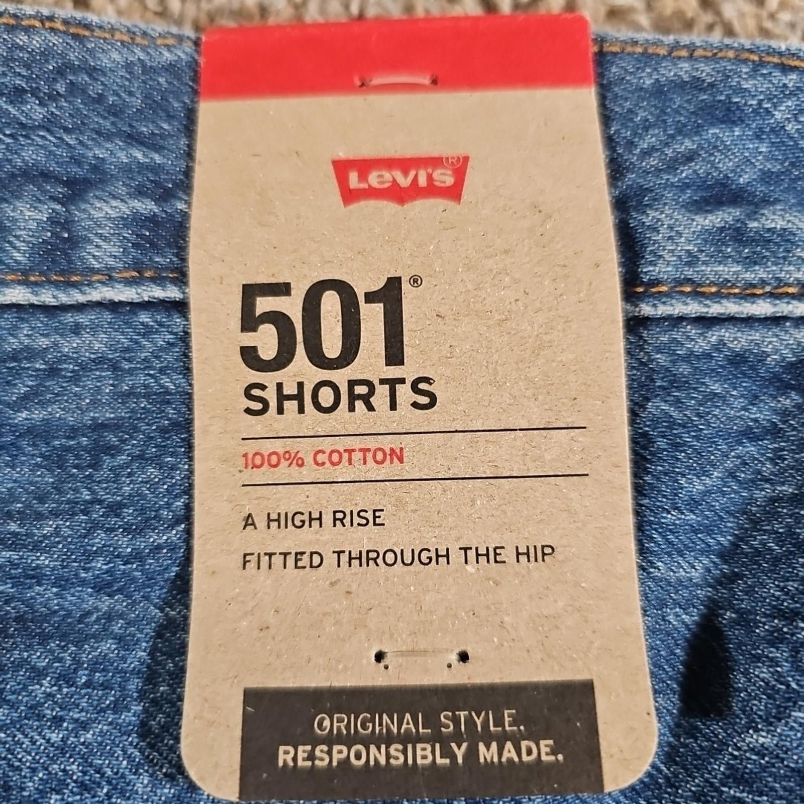 Levi's NWT Levis 501 Denim Cutoff Shorts Sz 30 Size 30" / US 8 / IT 44 - 3 Thumbnail