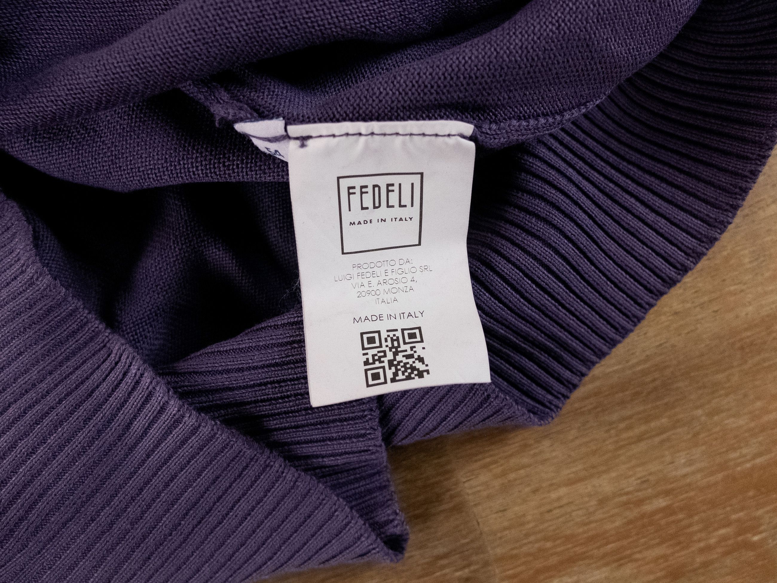 Fedeli FEDELI Italy purple knit cotton crewneck sweater XXL q Size US XXL / EU 58 / 5 - 6 Thumbnail