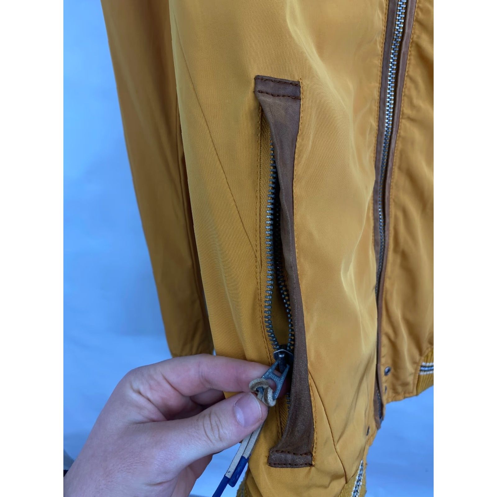 Diesel Diesel Nylon Japan Style Bomber Jacket Retro Kapital Style L Yellow Men Jacket Size US L / EU 52-54 / 3 - 7 Thumbnail