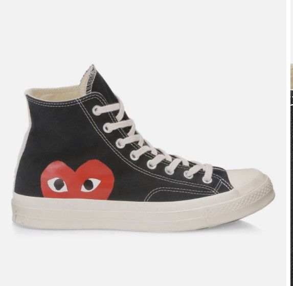 image of Cdg Cdg Cdg Cdg Converse Shoes in Black, Men's (Size 9.5)