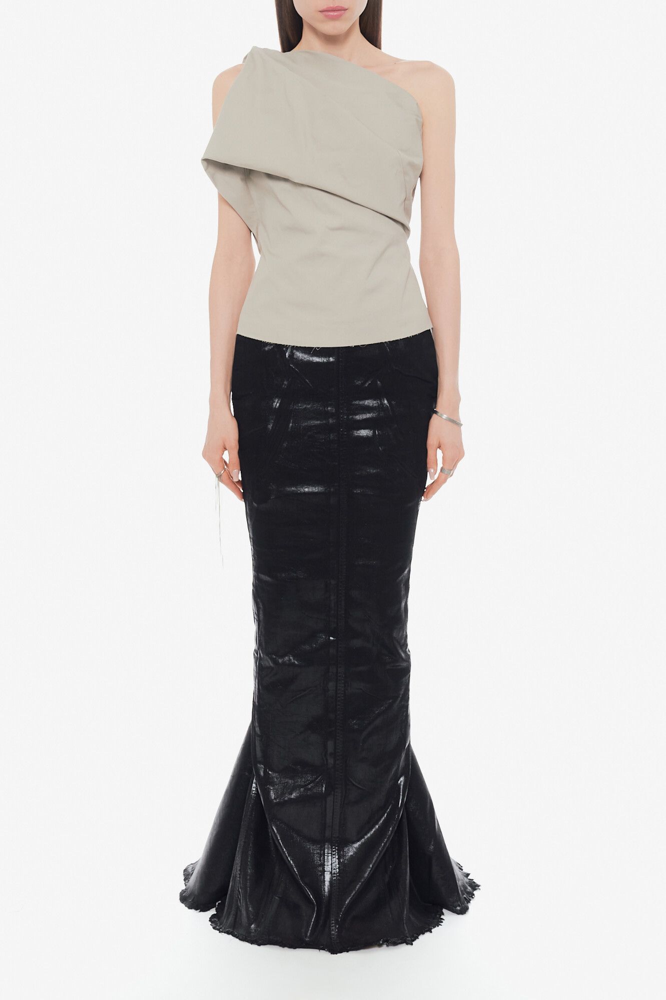 Rick Owens Last Size Rick Owens Dirt Pillar Denim Mermaid Maxi 
