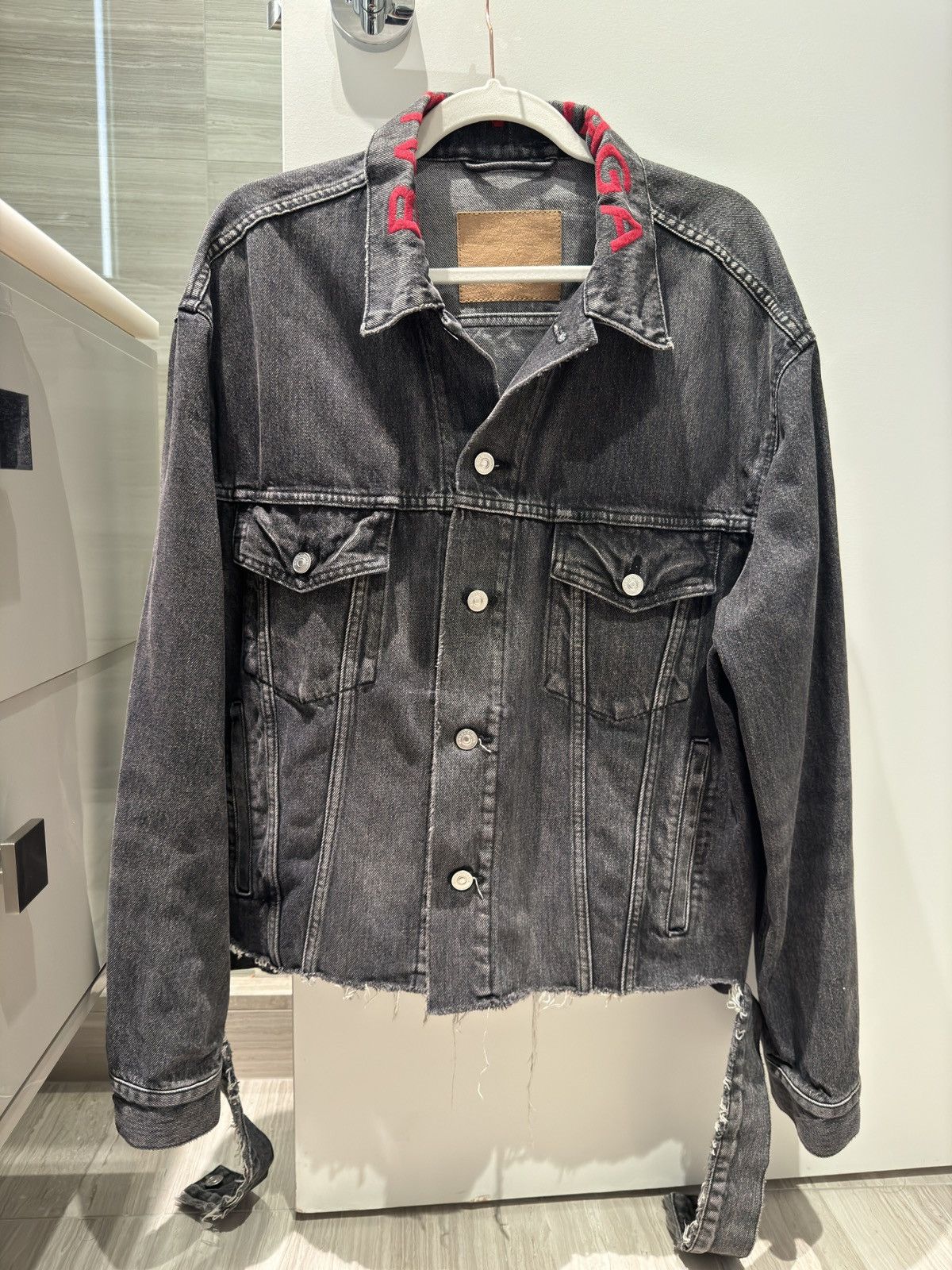 Balenciaga Balenciaga Oversized Embroidered Denim Jacket - FR36 Size XS / US 0-2 / IT 36-38 - 7 Thumbnail