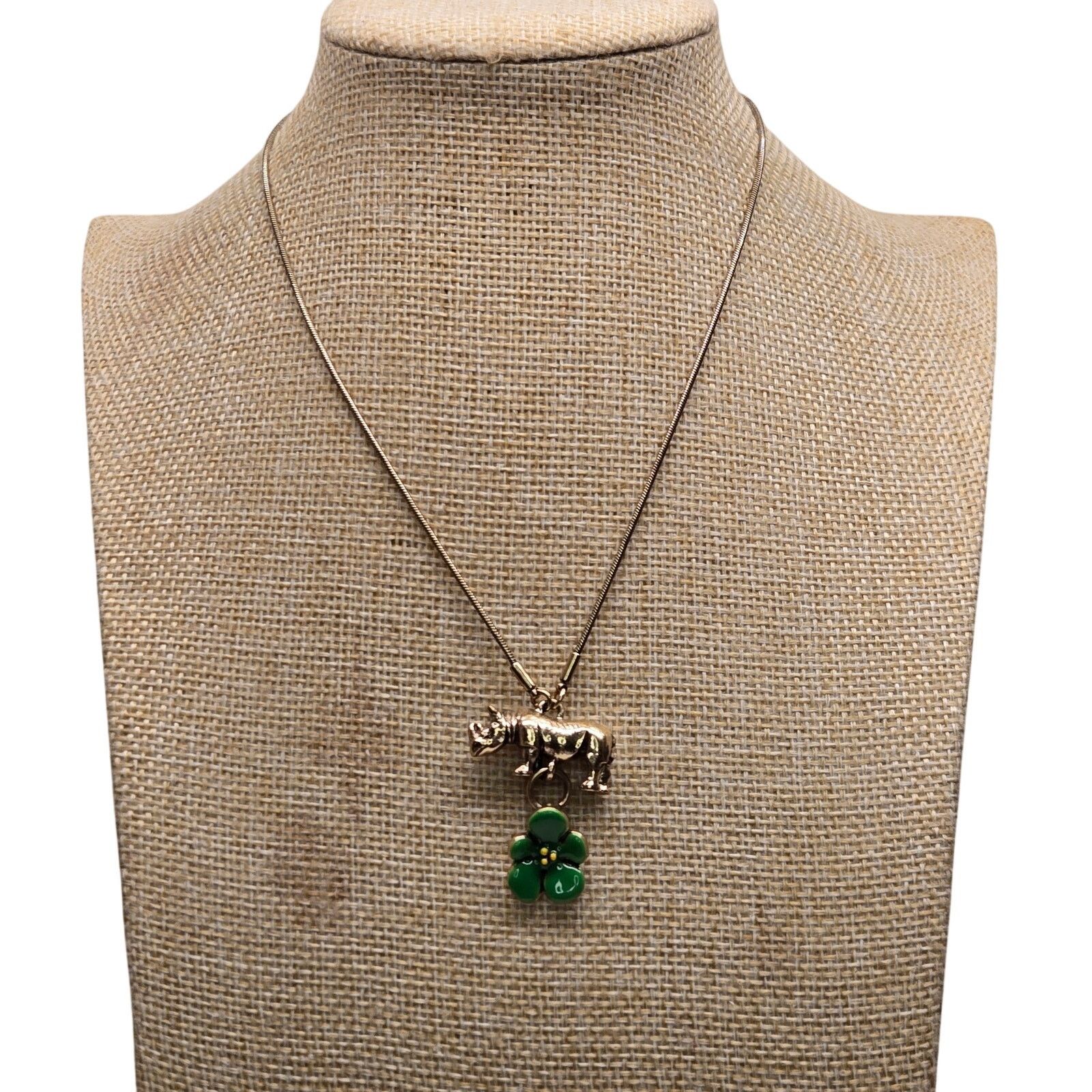 Vintage Vintage Pilgrim Danish Design Rhino Flower Charm Necklace Size ONE SIZE - 9 Thumbnail